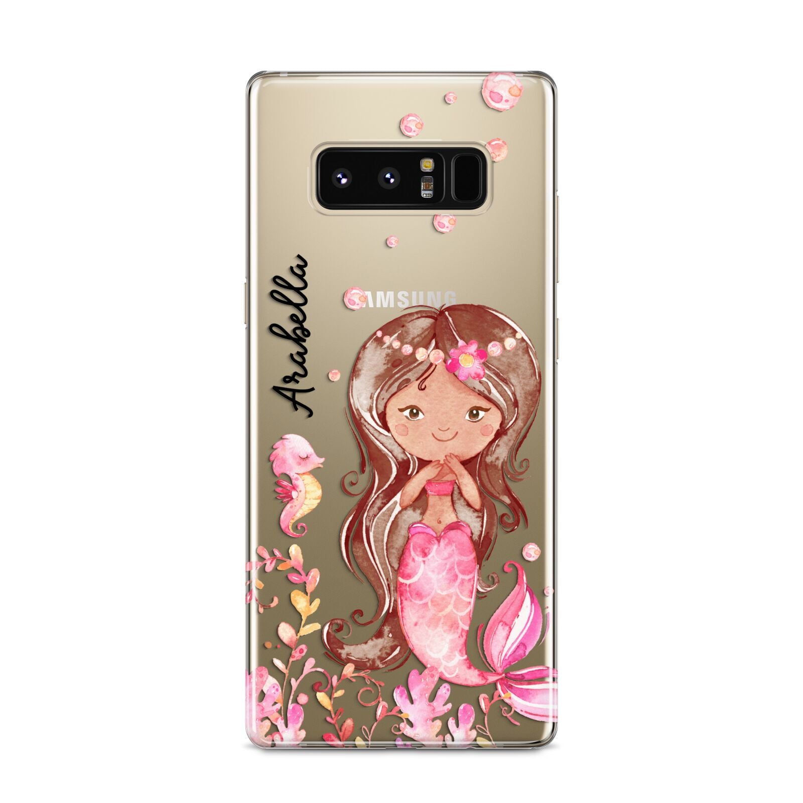 Personalised Pink Mermaid Samsung Galaxy S8 Case