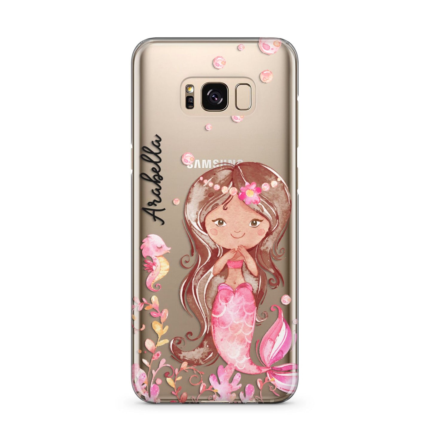 Personalised Pink Mermaid Samsung Galaxy S8 Plus Case