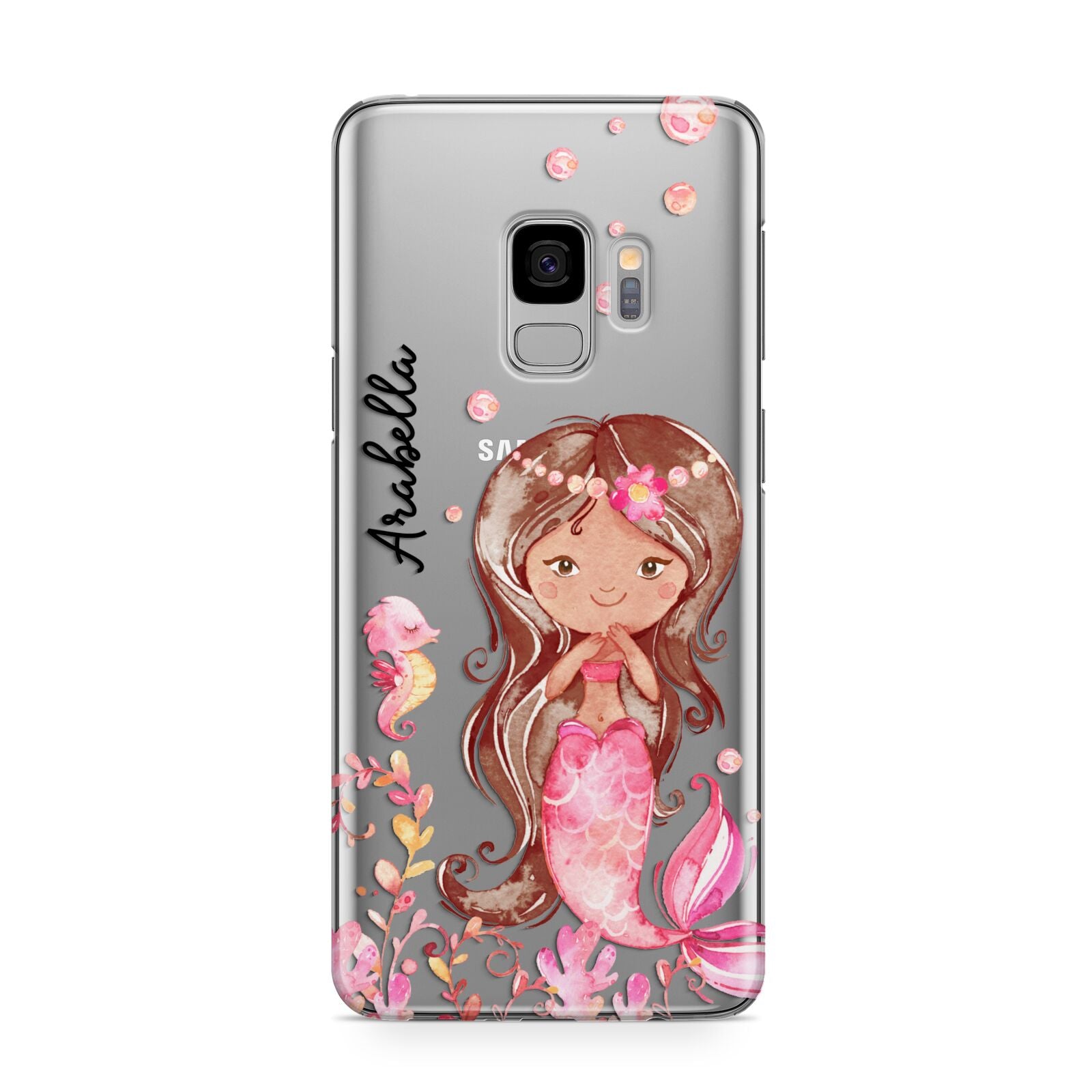 Personalised Pink Mermaid Samsung Galaxy S9 Case