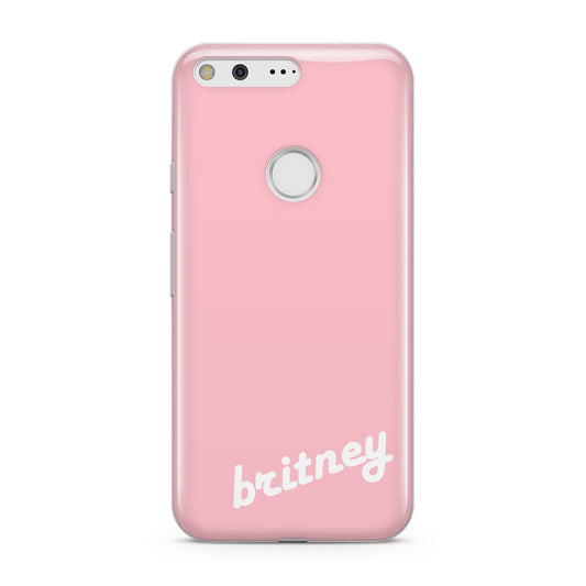 Personalised Pink Name Google Pixel Case