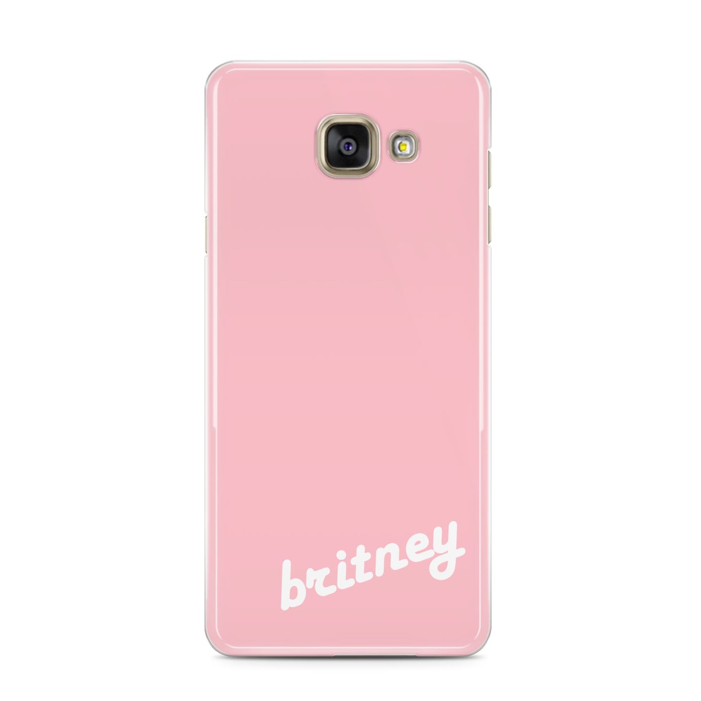 Personalised Pink Name Samsung Galaxy A3 2016 Case on gold phone