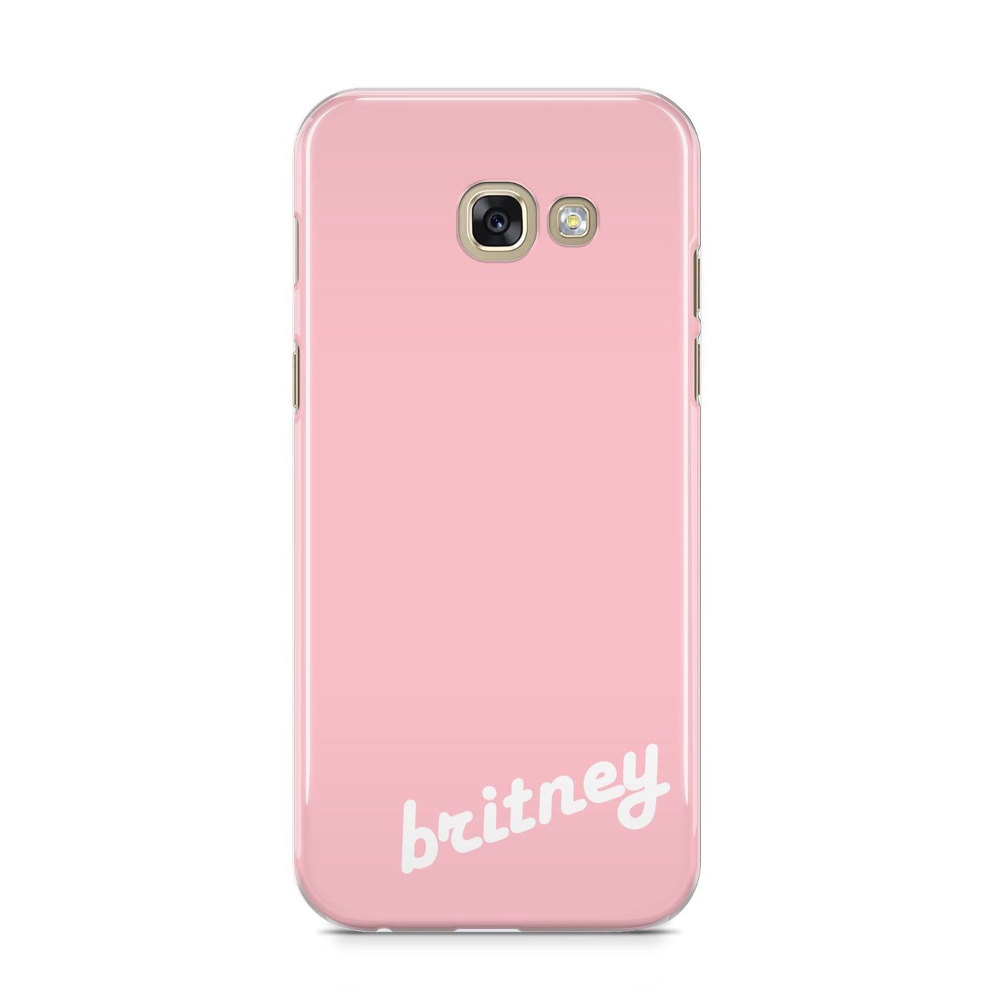 Personalised Pink Name Samsung Galaxy A5 2017 Case on gold phone