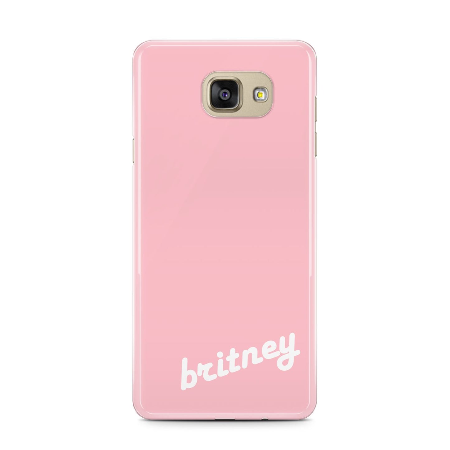 Personalised Pink Name Samsung Galaxy A7 2016 Case on gold phone