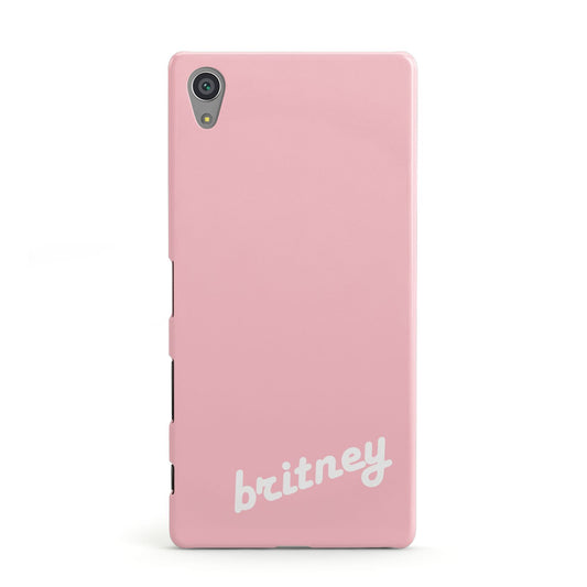 Personalised Pink Name Sony Xperia Case