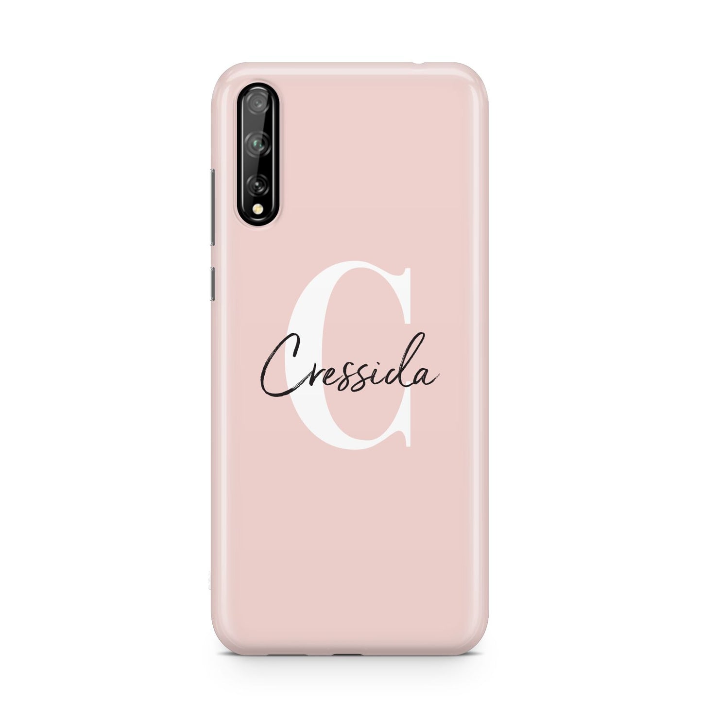 Personalised Pink Name and Initial Huawei Enjoy 10s Phone Case