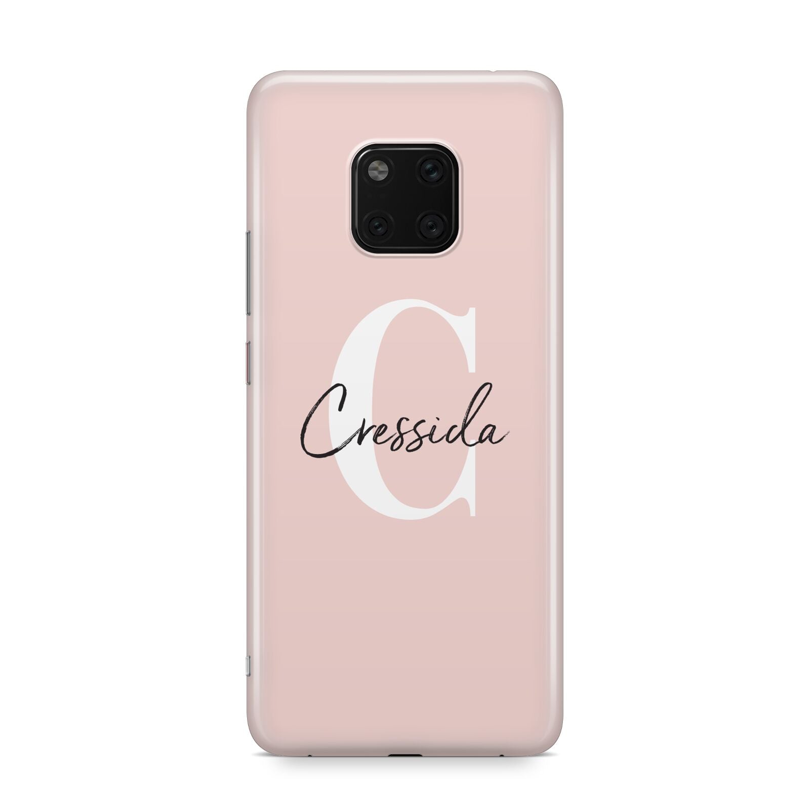 Personalised Pink Name and Initial Huawei Mate 20 Pro Phone Case