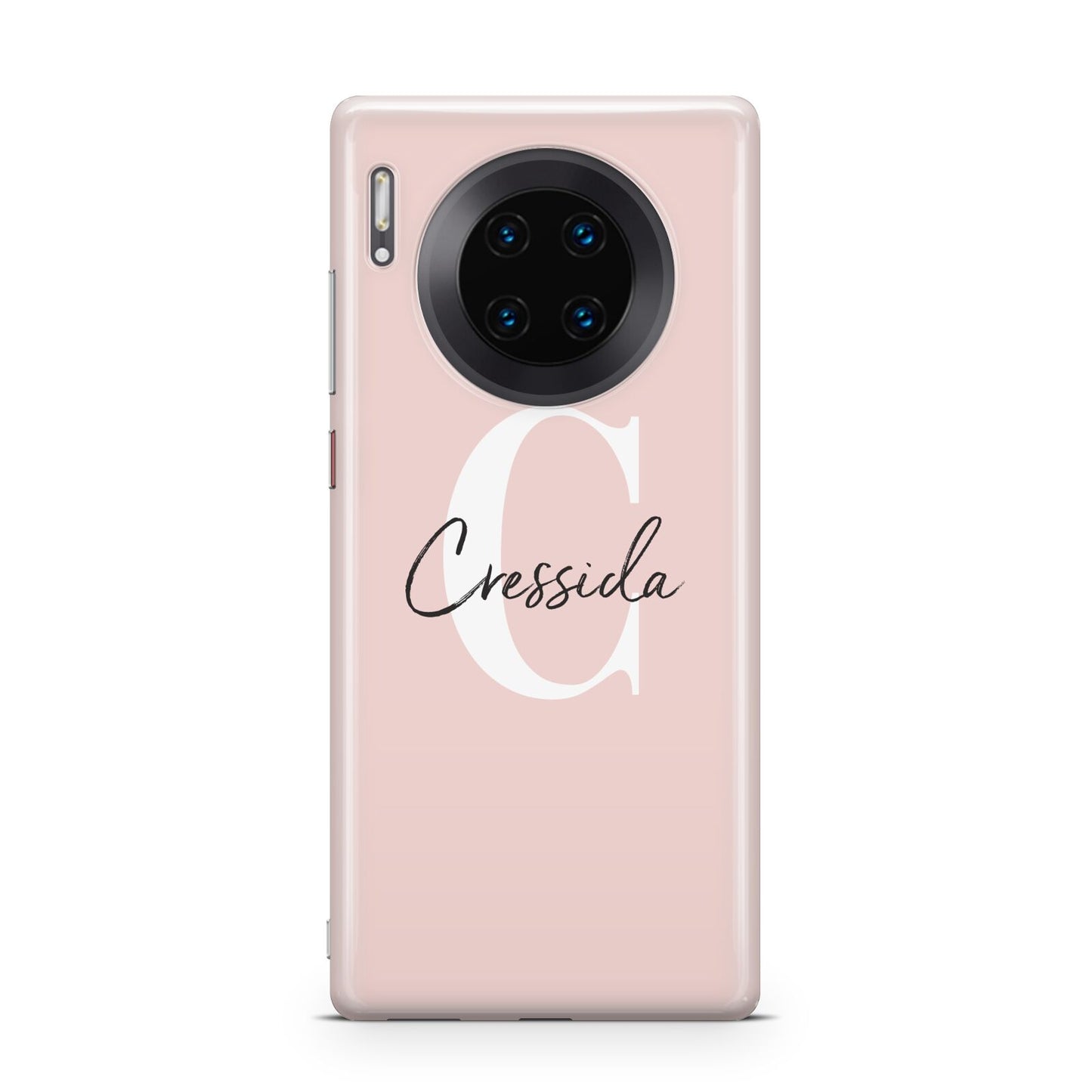 Personalised Pink Name and Initial Huawei Mate 30 Pro Phone Case