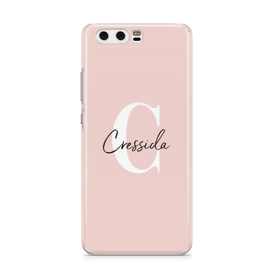 Personalised Pink Name and Initial Huawei P10 Phone Case