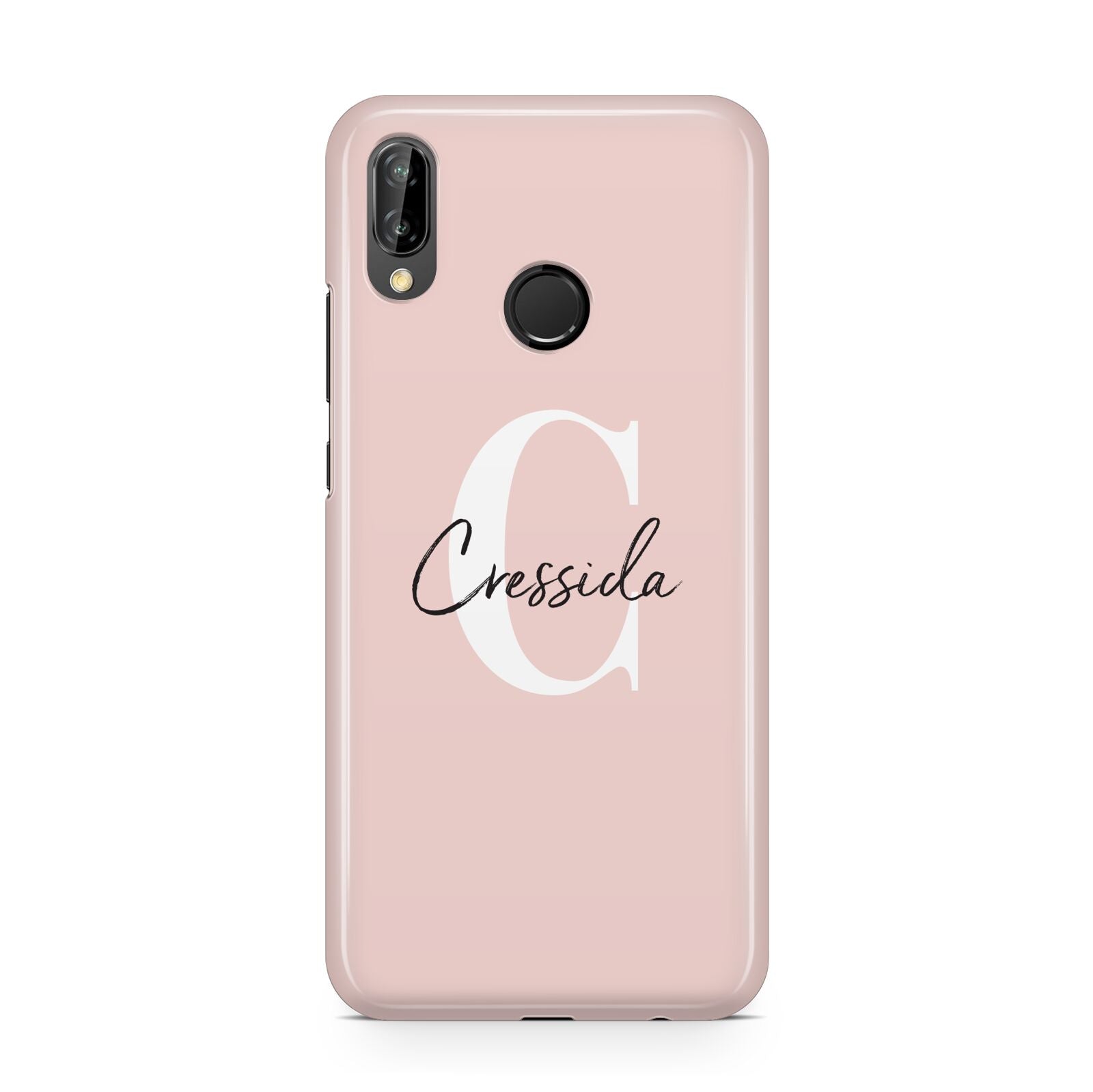 Personalised Pink Name and Initial Huawei P20 Lite Phone Case