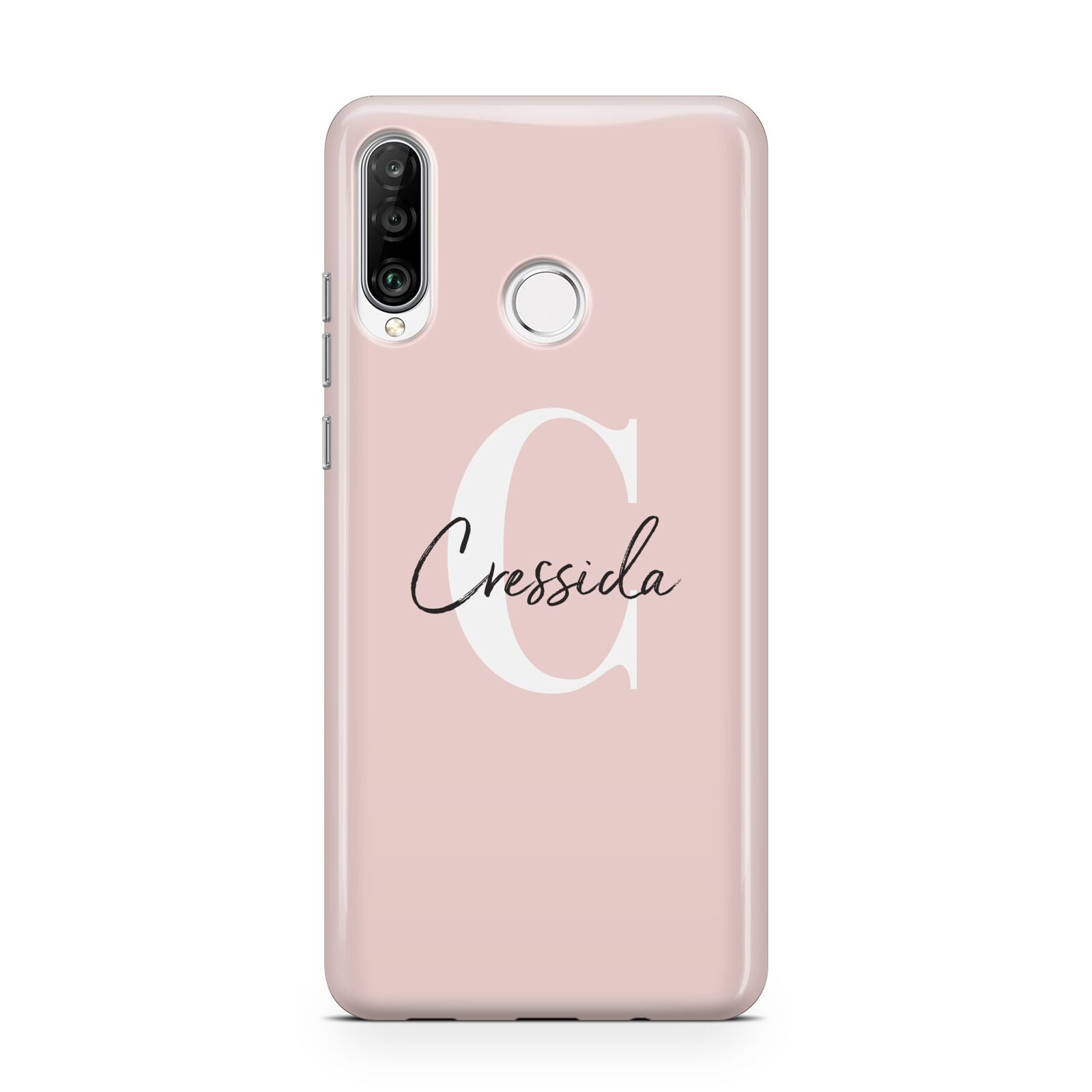 Personalised Pink Name and Initial Huawei P30 Lite Phone Case