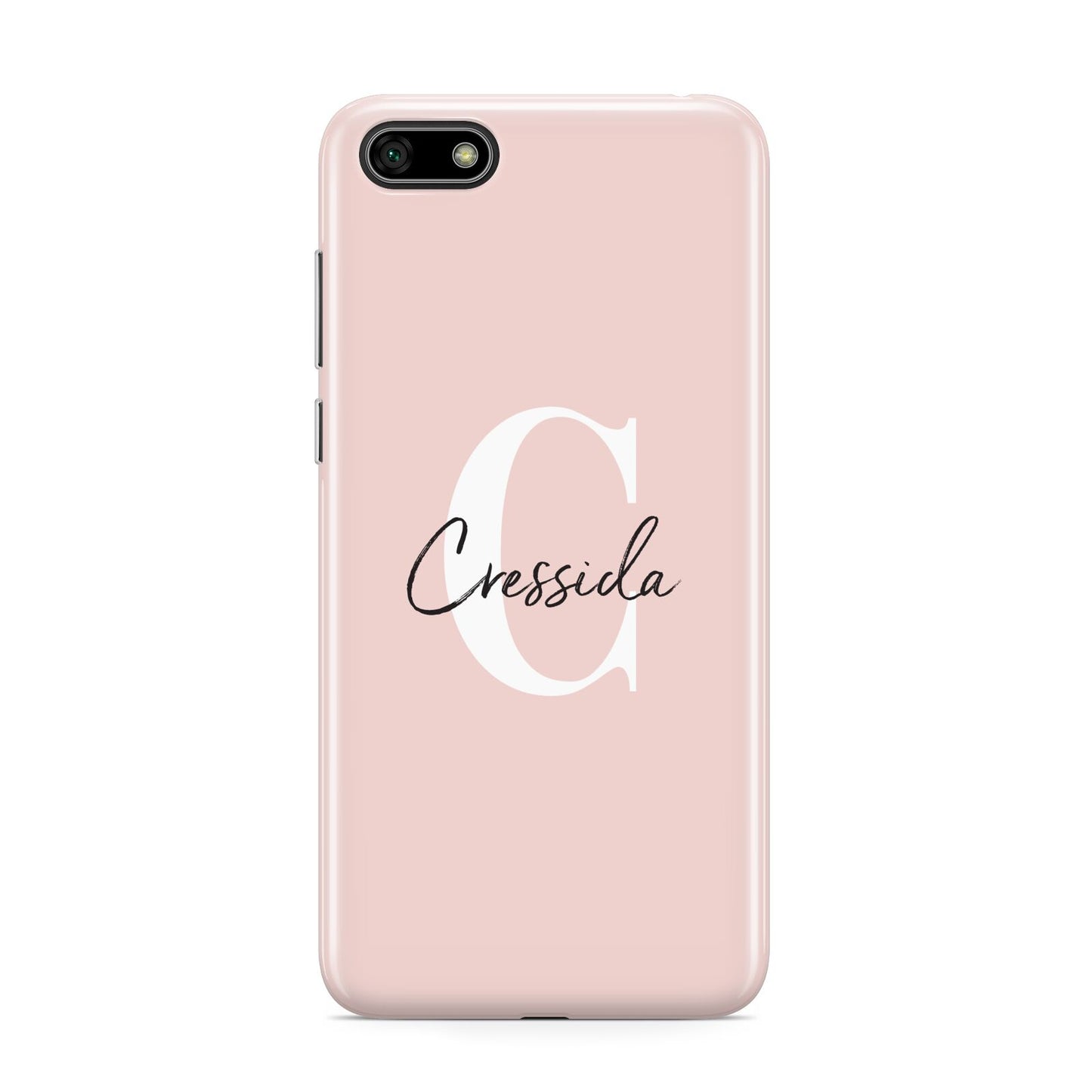 Personalised Pink Name and Initial Huawei Y5 Prime 2018 Phone Case