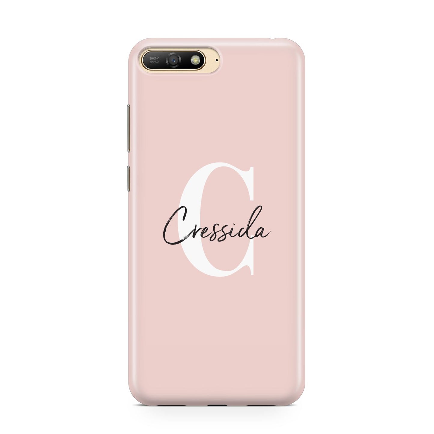 Personalised Pink Name and Initial Huawei Y6 2018