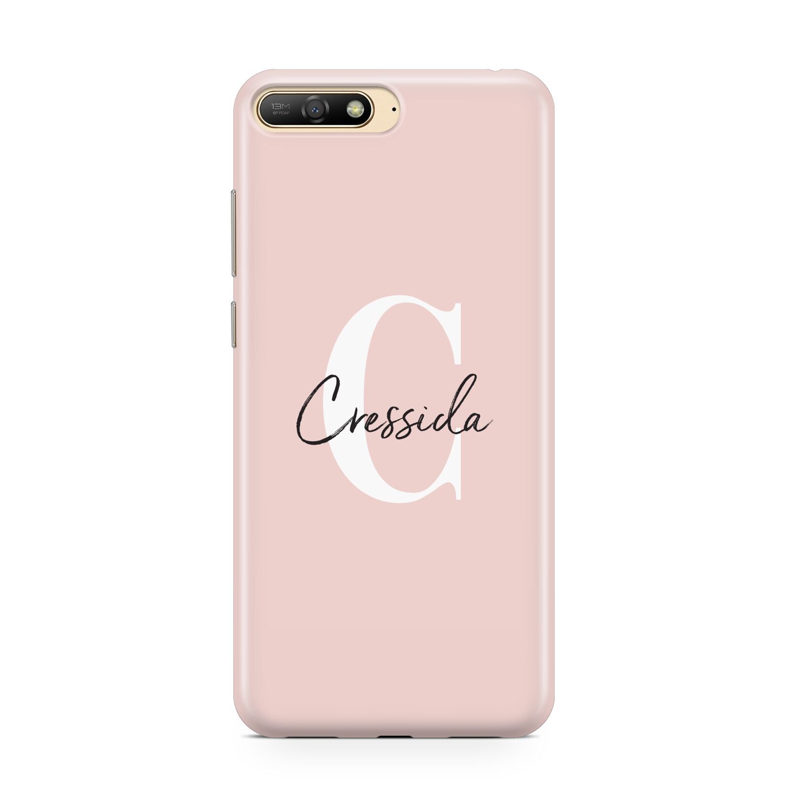 Personalised Pink Name and Initial Huawei Y6 2018