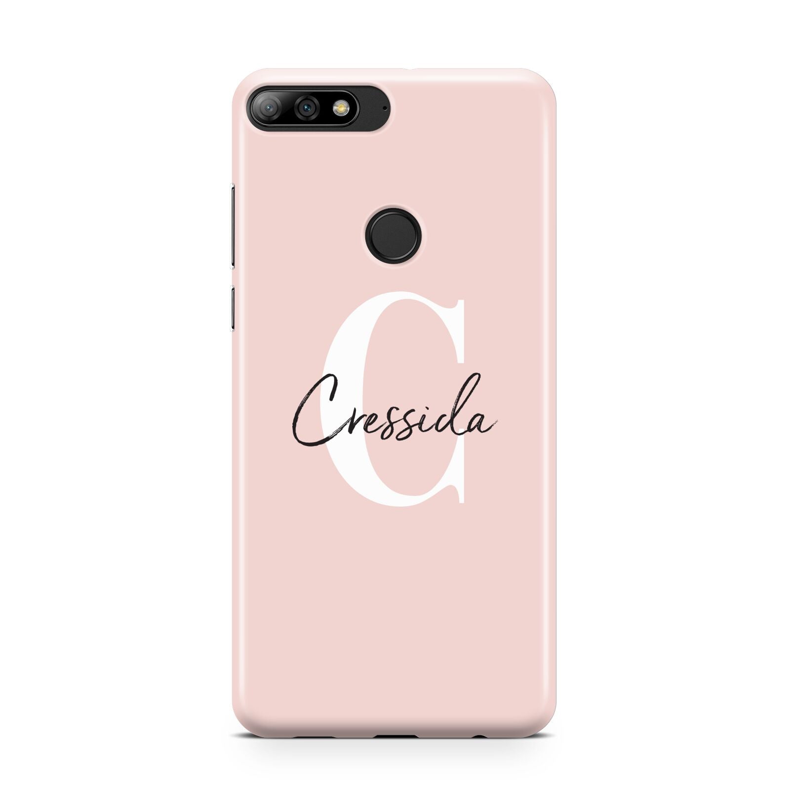 Personalised Pink Name and Initial Huawei Y7 2018