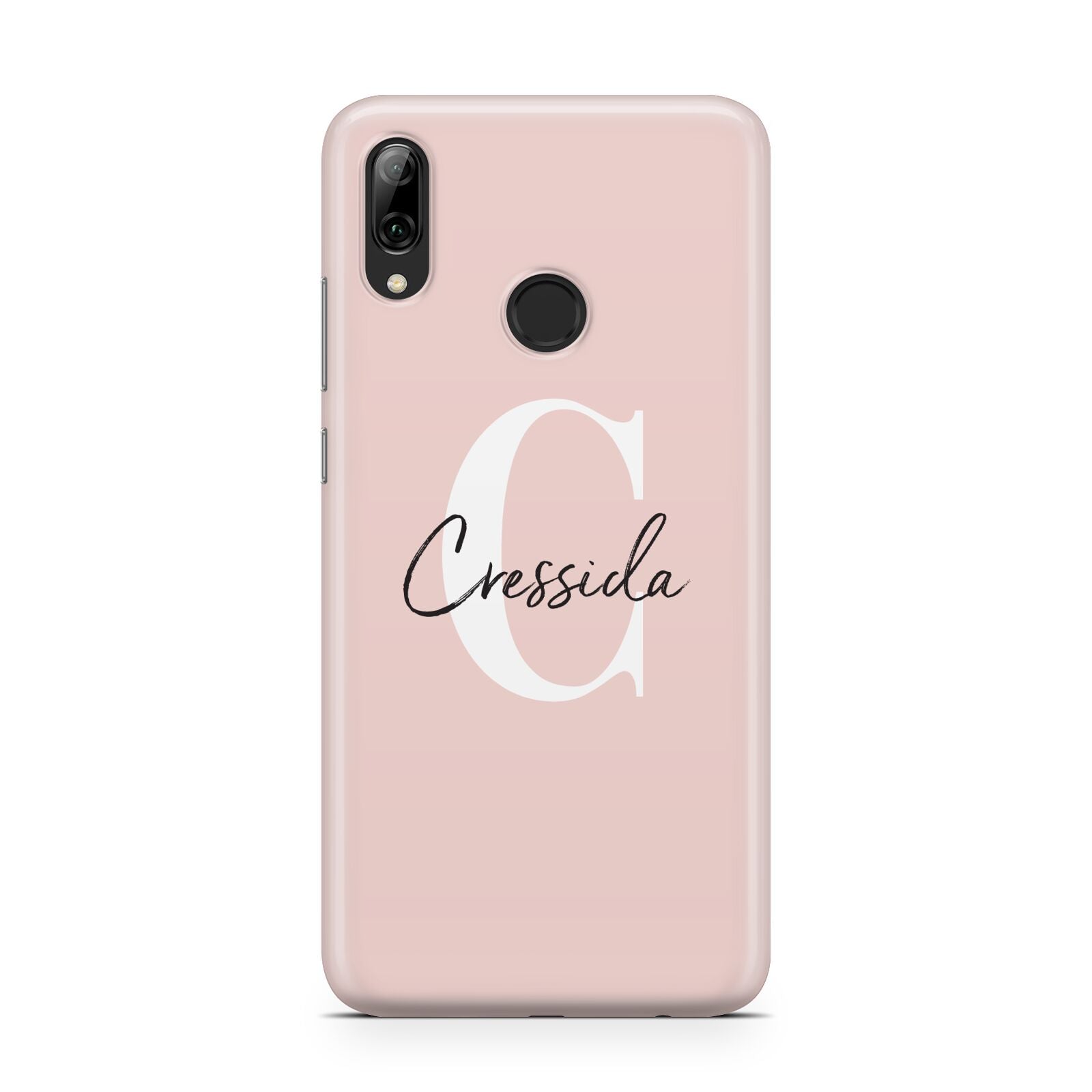 Personalised Pink Name and Initial Huawei Y7 2019