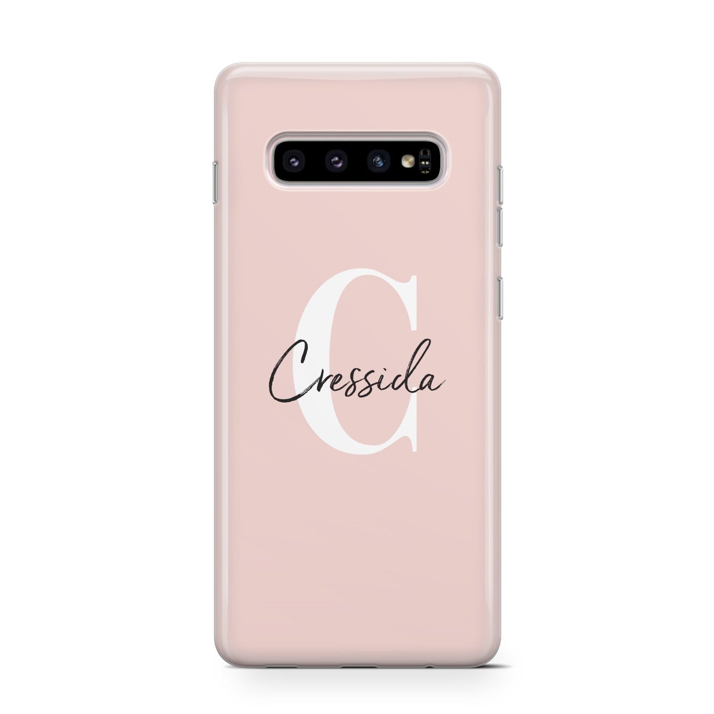 Personalised Pink Name and Initial Protective Samsung Galaxy Case