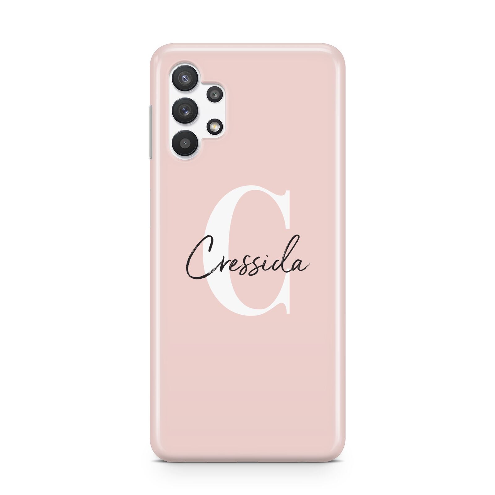 Personalised Pink Name and Initial Samsung A32 5G Case