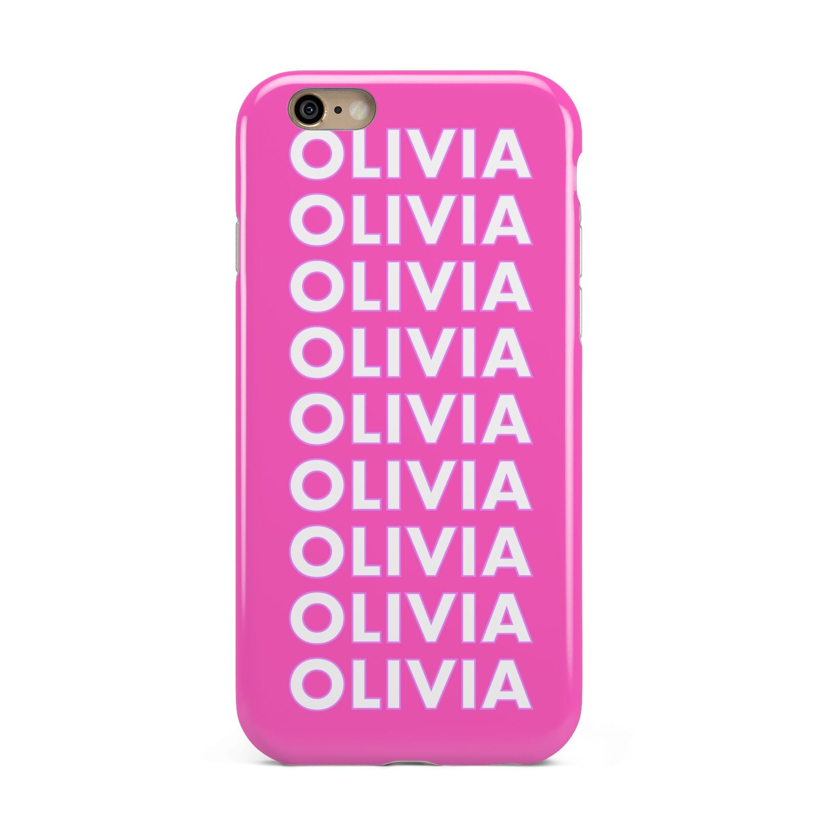 Personalised Pink Names Apple iPhone 6 3D Tough Case