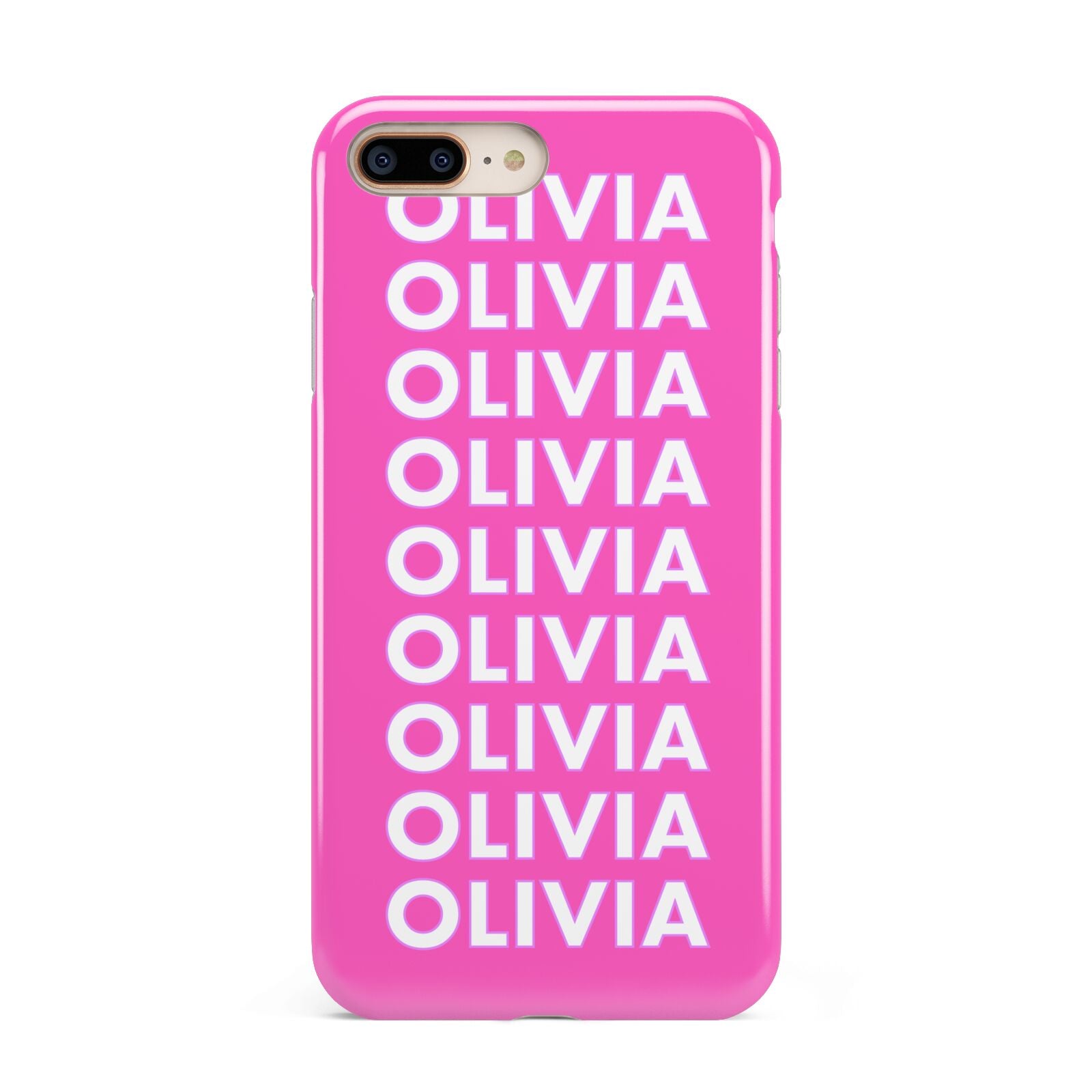 Personalised Pink Names Apple iPhone 7 8 Plus 3D Tough Case