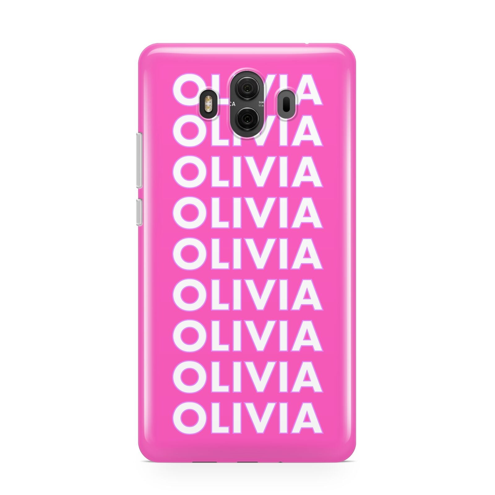 Personalised Pink Names Huawei Mate 10 Protective Phone Case