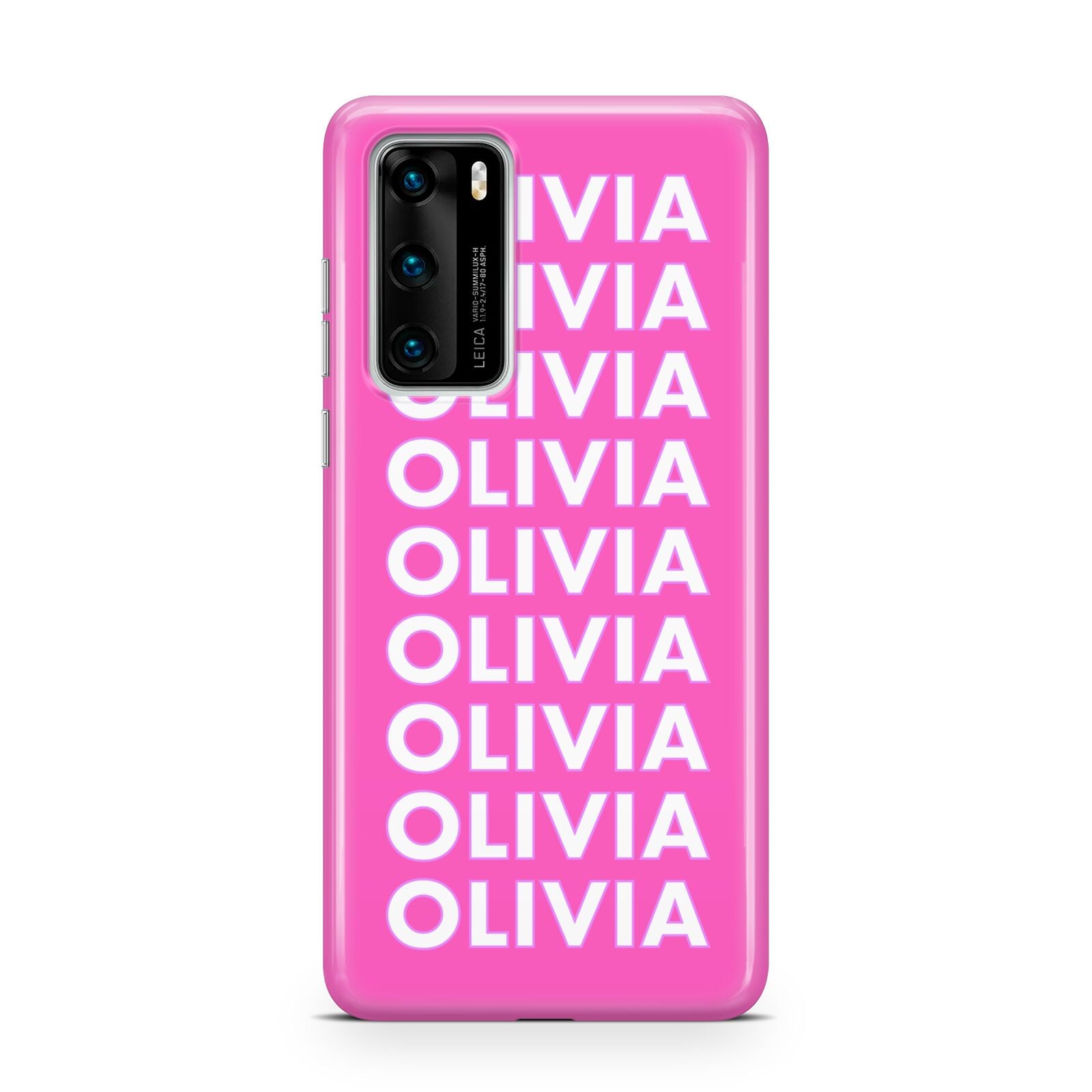 Personalised Pink Names Huawei P40 Phone Case