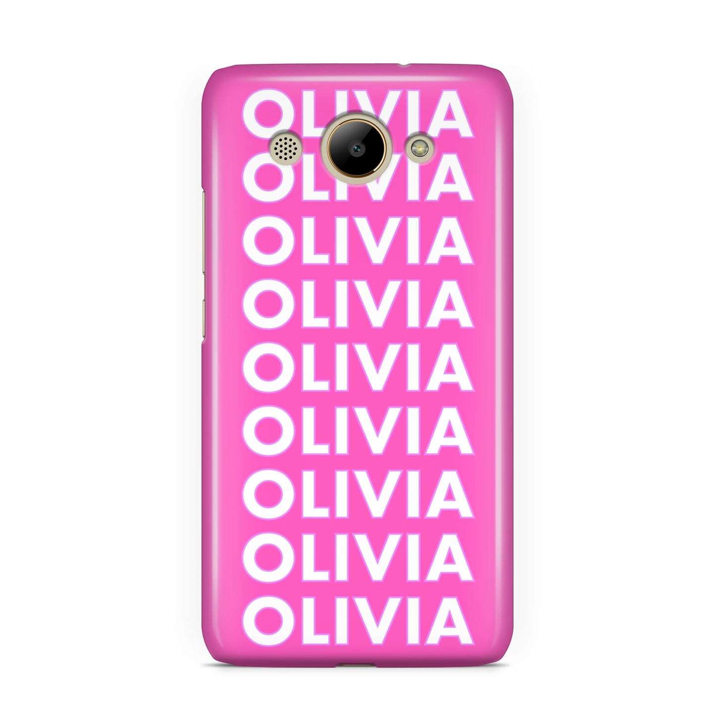 Personalised Pink Names Huawei Y3 2017