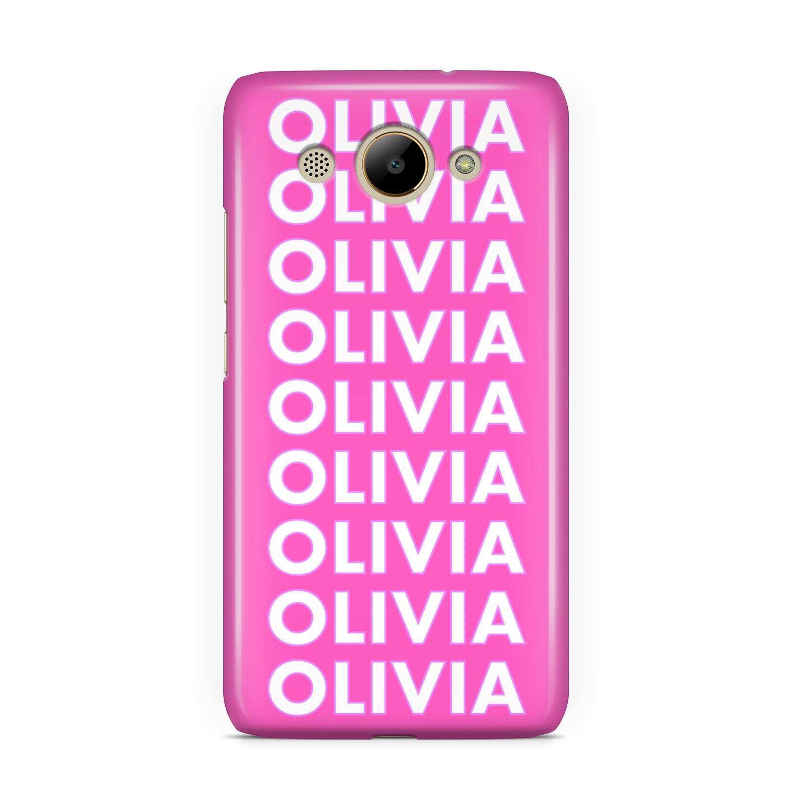 Personalised Pink Names Huawei Y3 2017