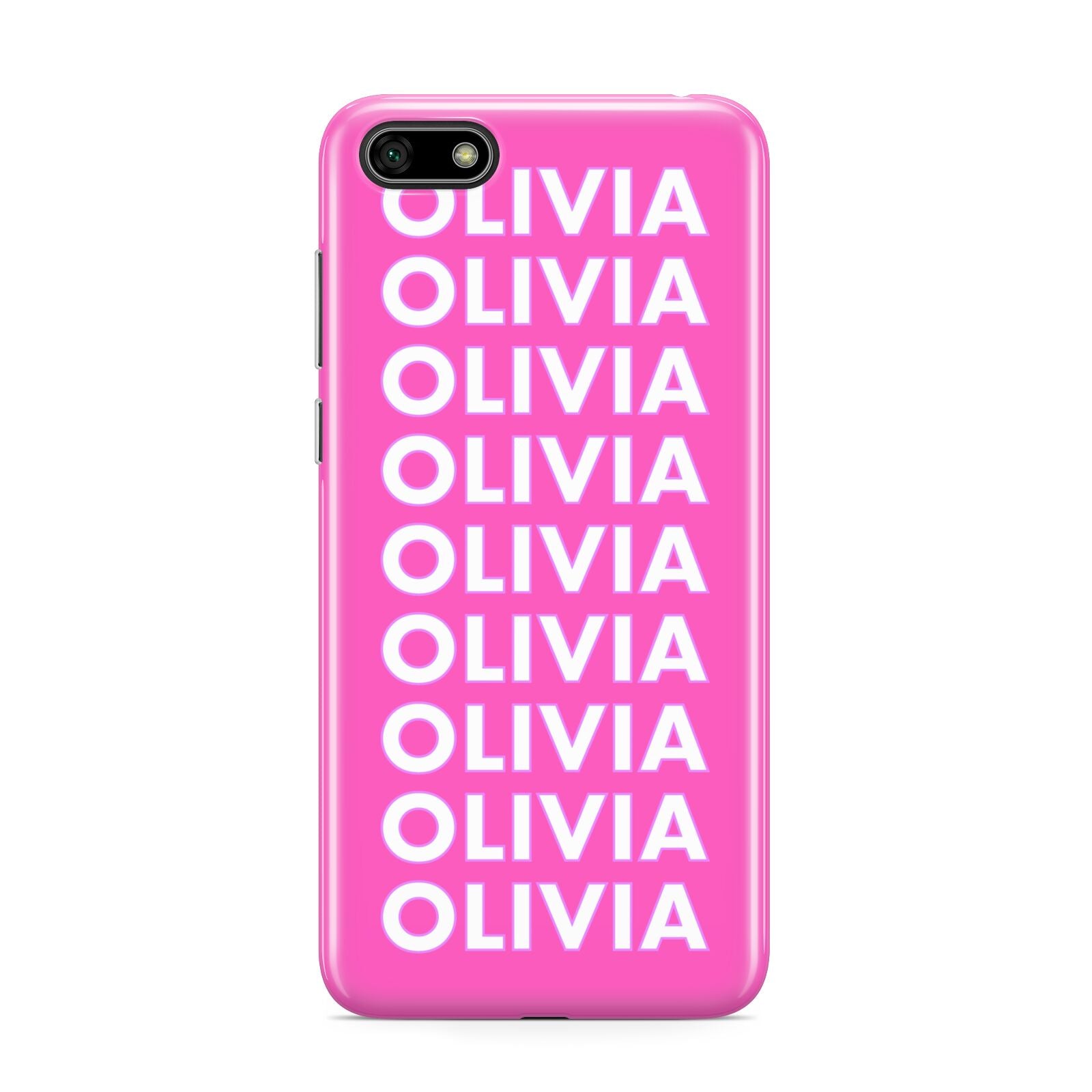 Personalised Pink Names Huawei Y5 Prime 2018 Phone Case