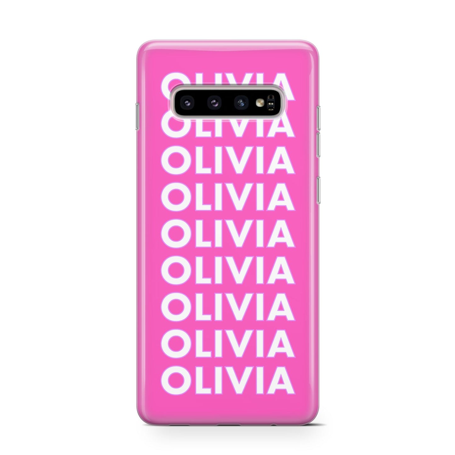 Personalised Pink Names Protective Samsung Galaxy Case