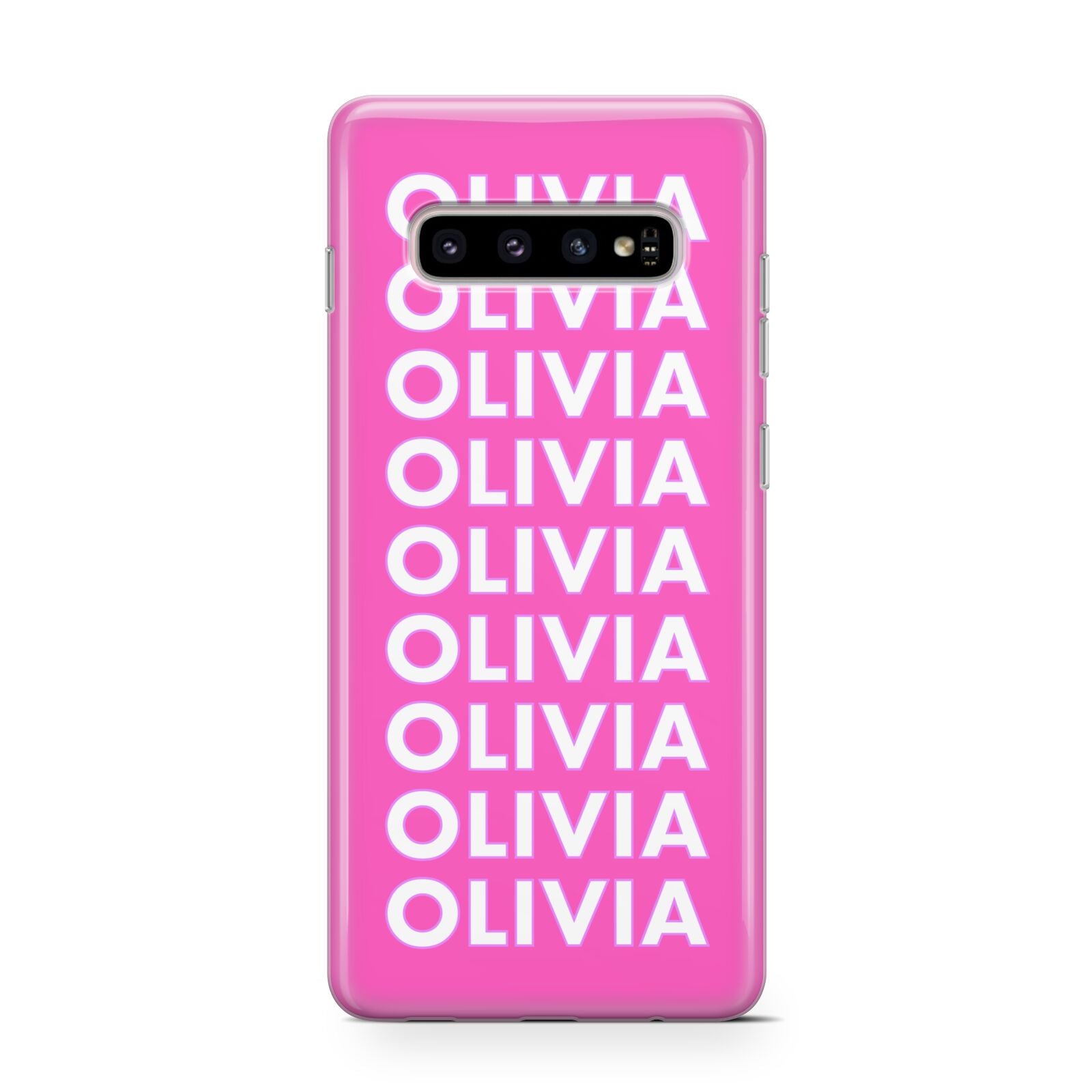 Personalised Pink Names Protective Samsung Galaxy Case