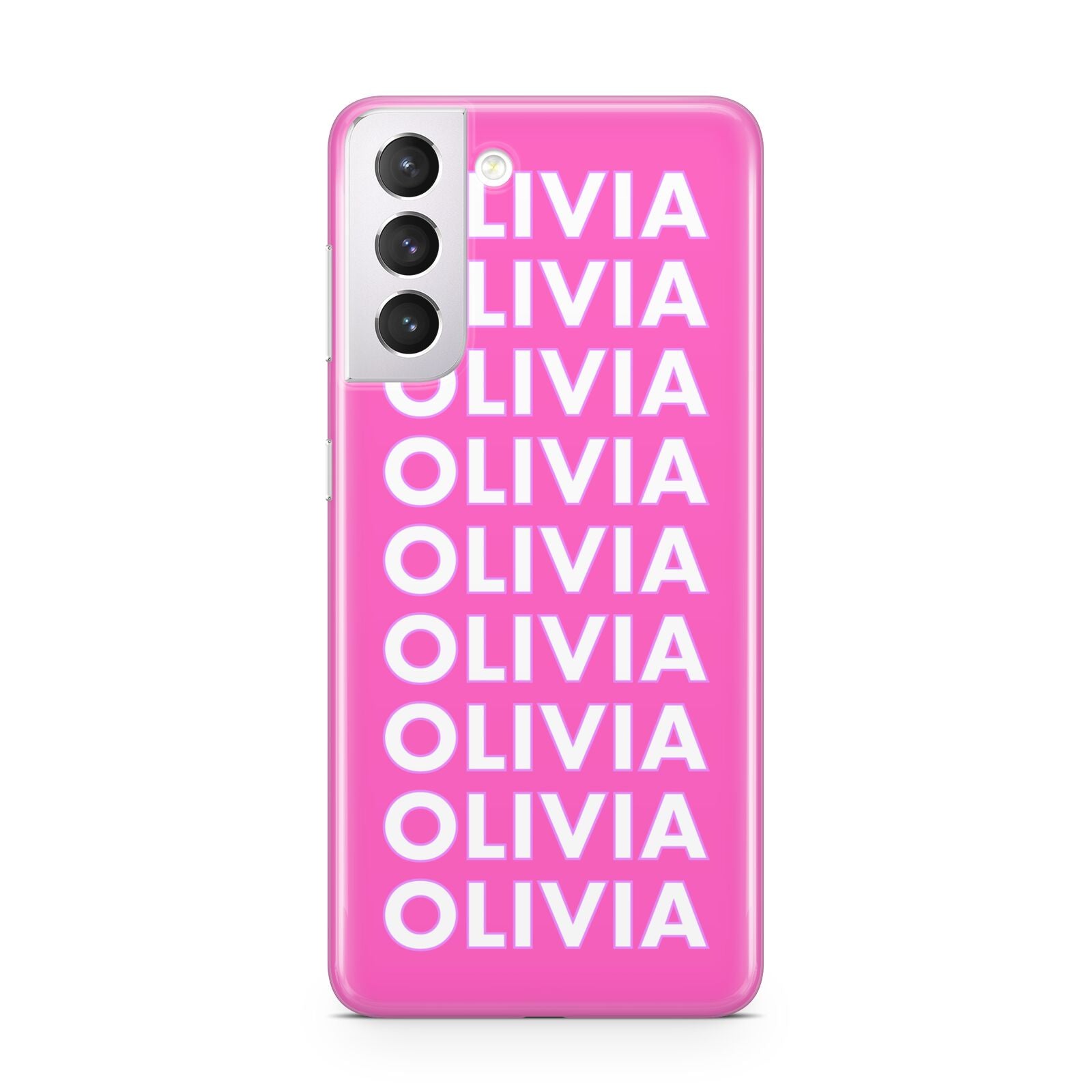 Personalised Pink Names Samsung S21 Case