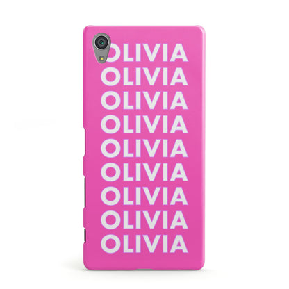 Personalised Pink Names Sony Xperia Case