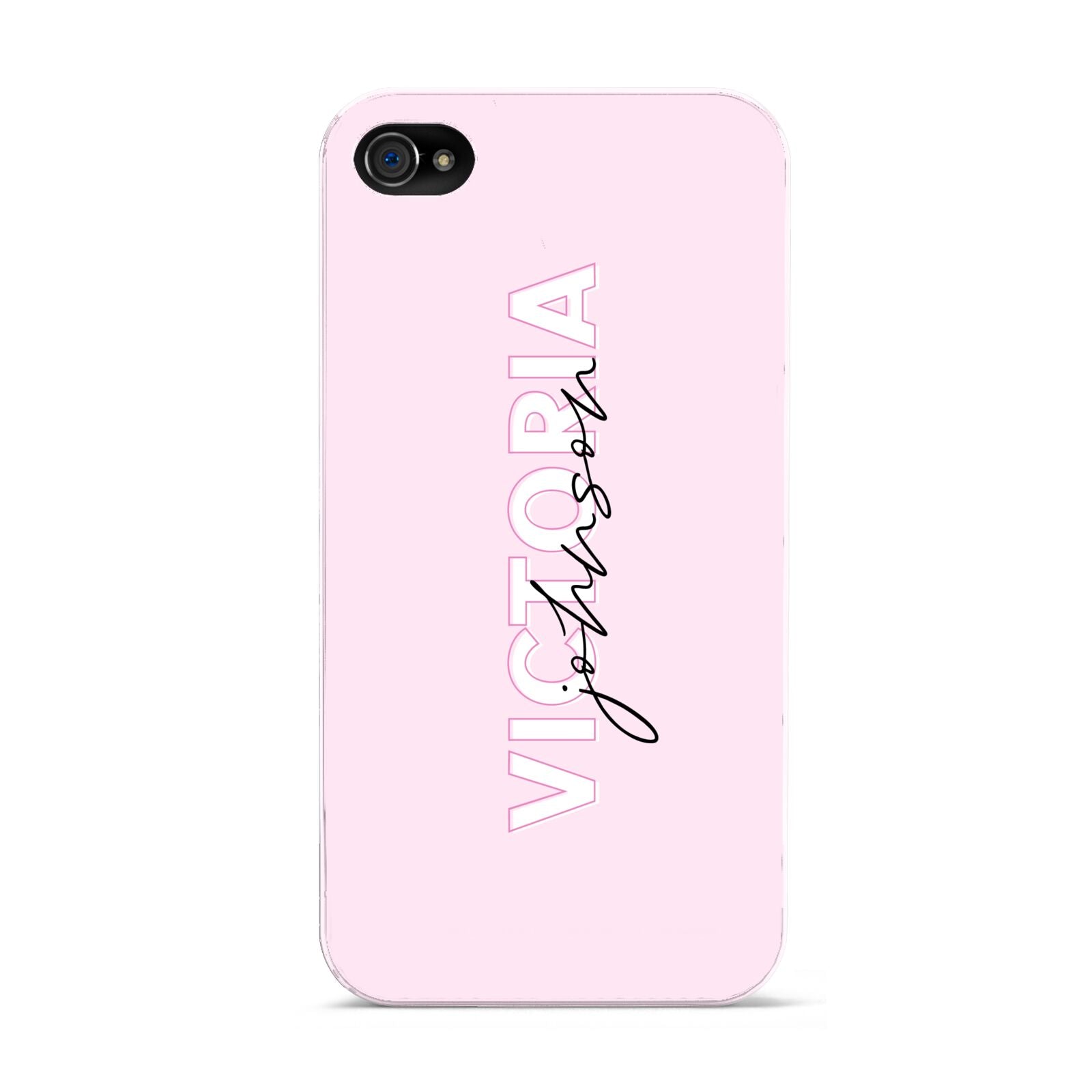 Personalised Pink Outline Name Apple iPhone 4s Case