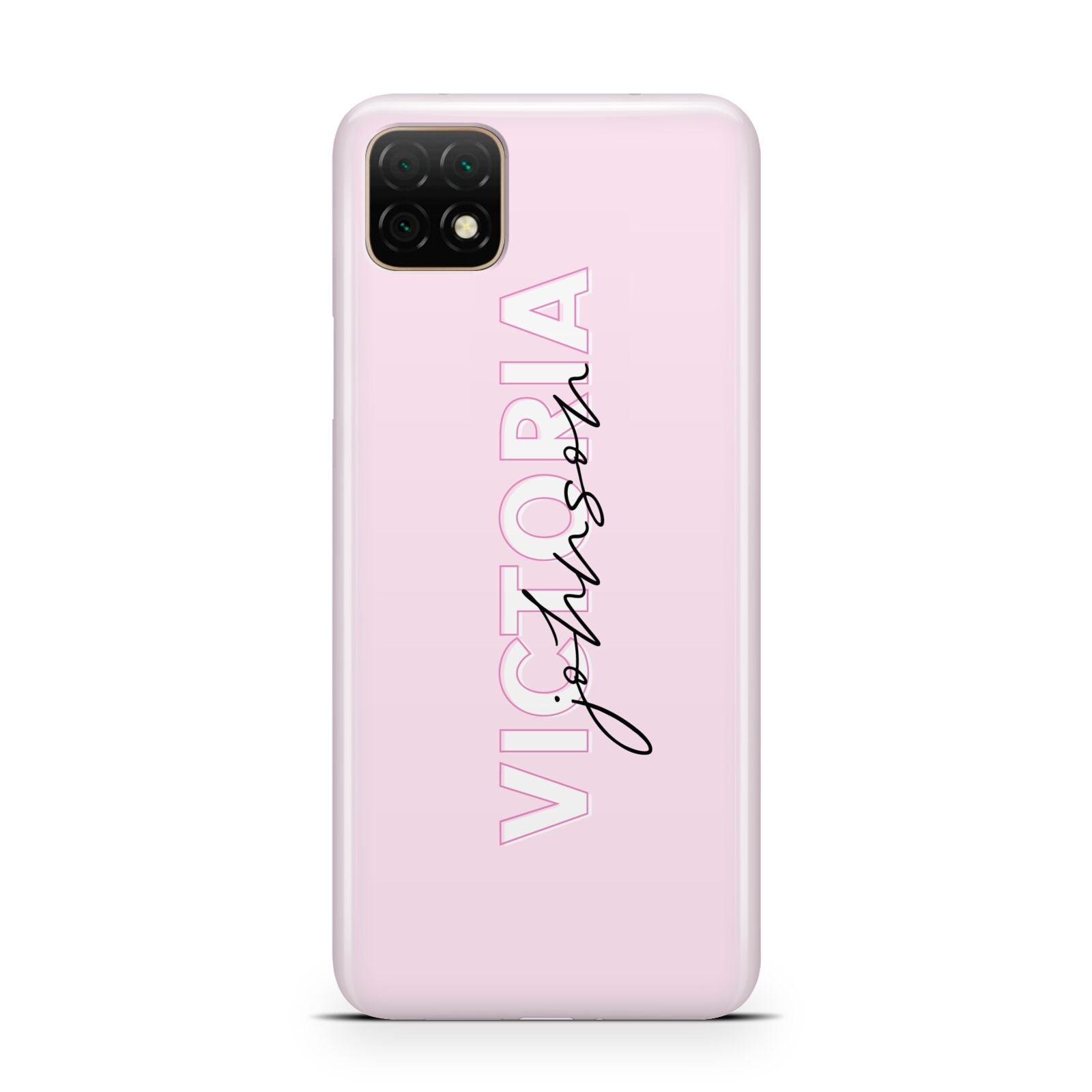 Personalised Pink Outline Name Huawei Enjoy 20 Phone Case