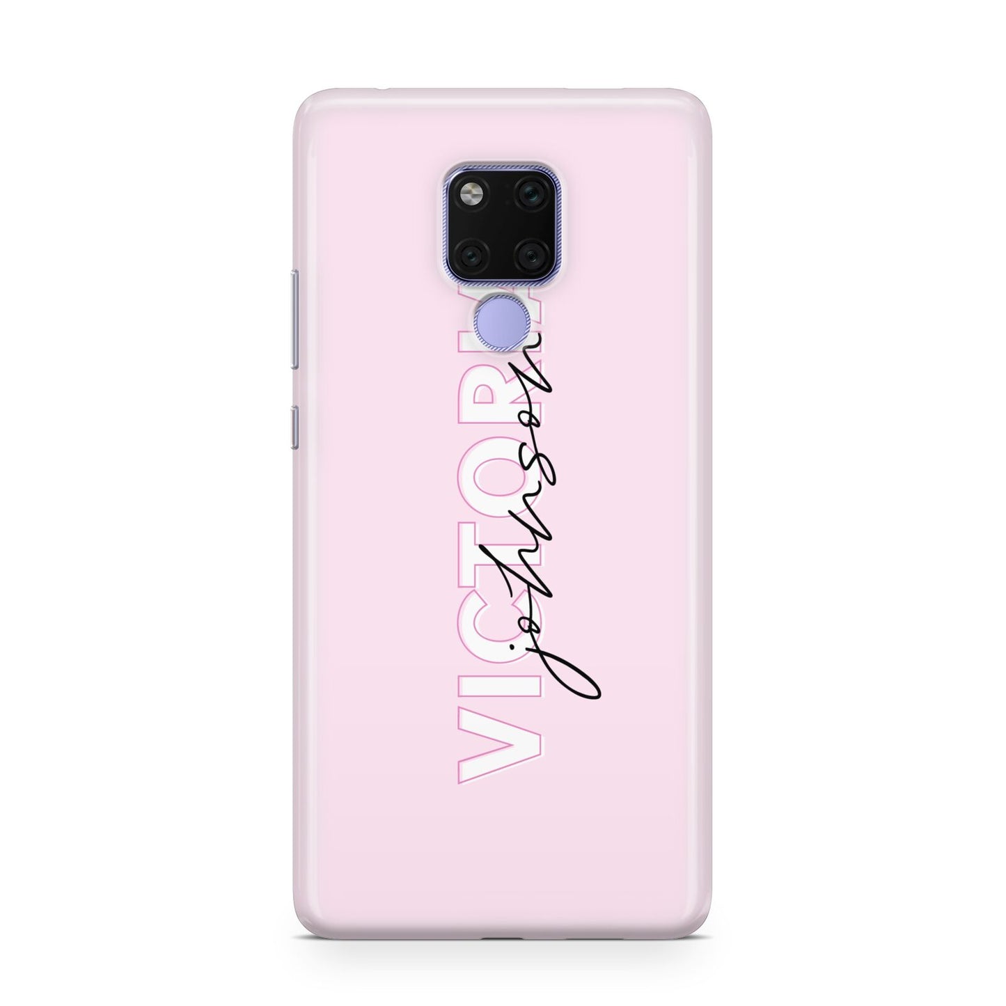 Personalised Pink Outline Name Huawei Mate 20X Phone Case