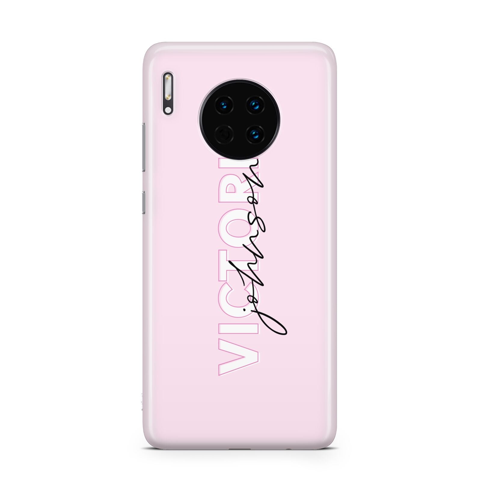 Personalised Pink Outline Name Huawei Mate 30