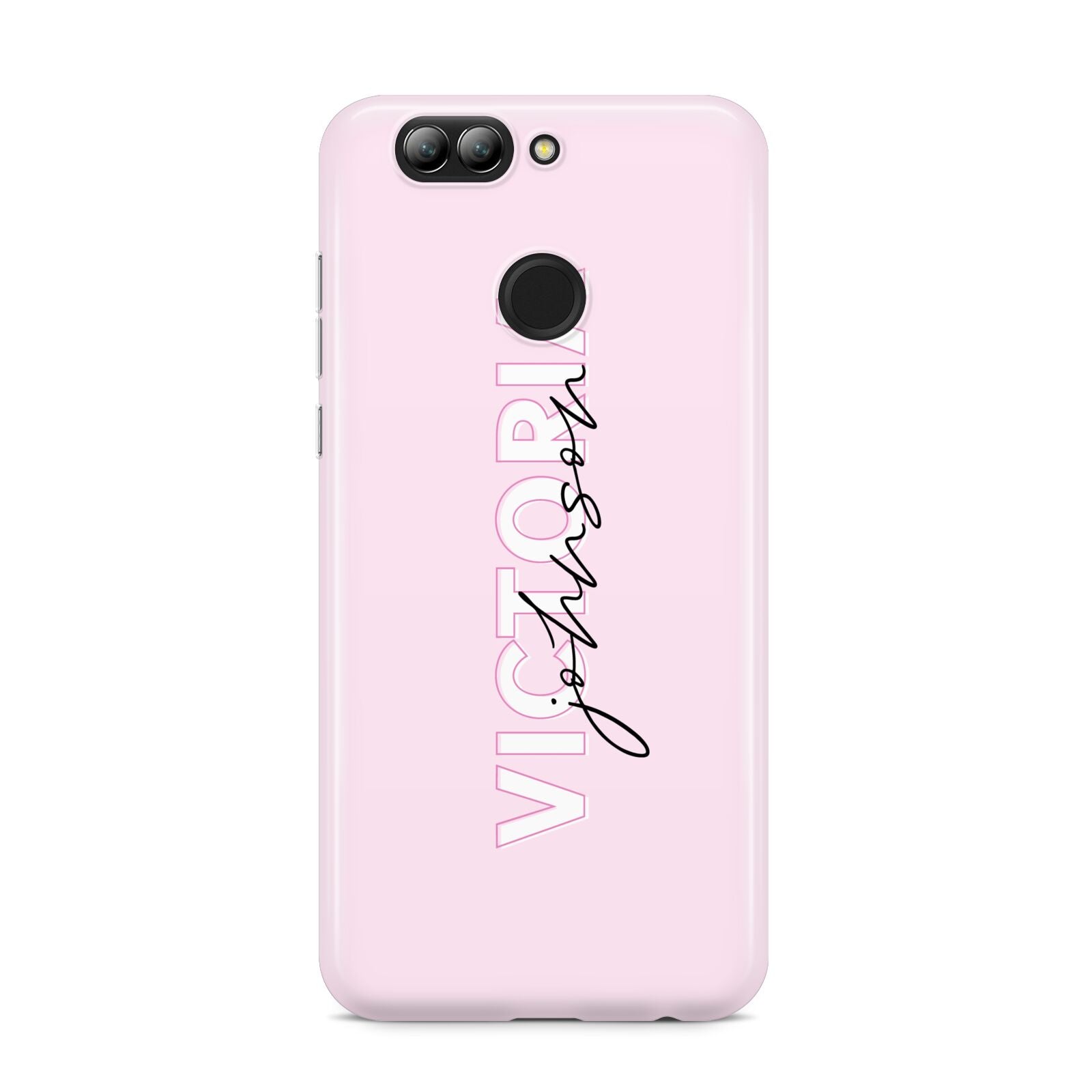 Personalised Pink Outline Name Huawei Nova 2s Phone Case