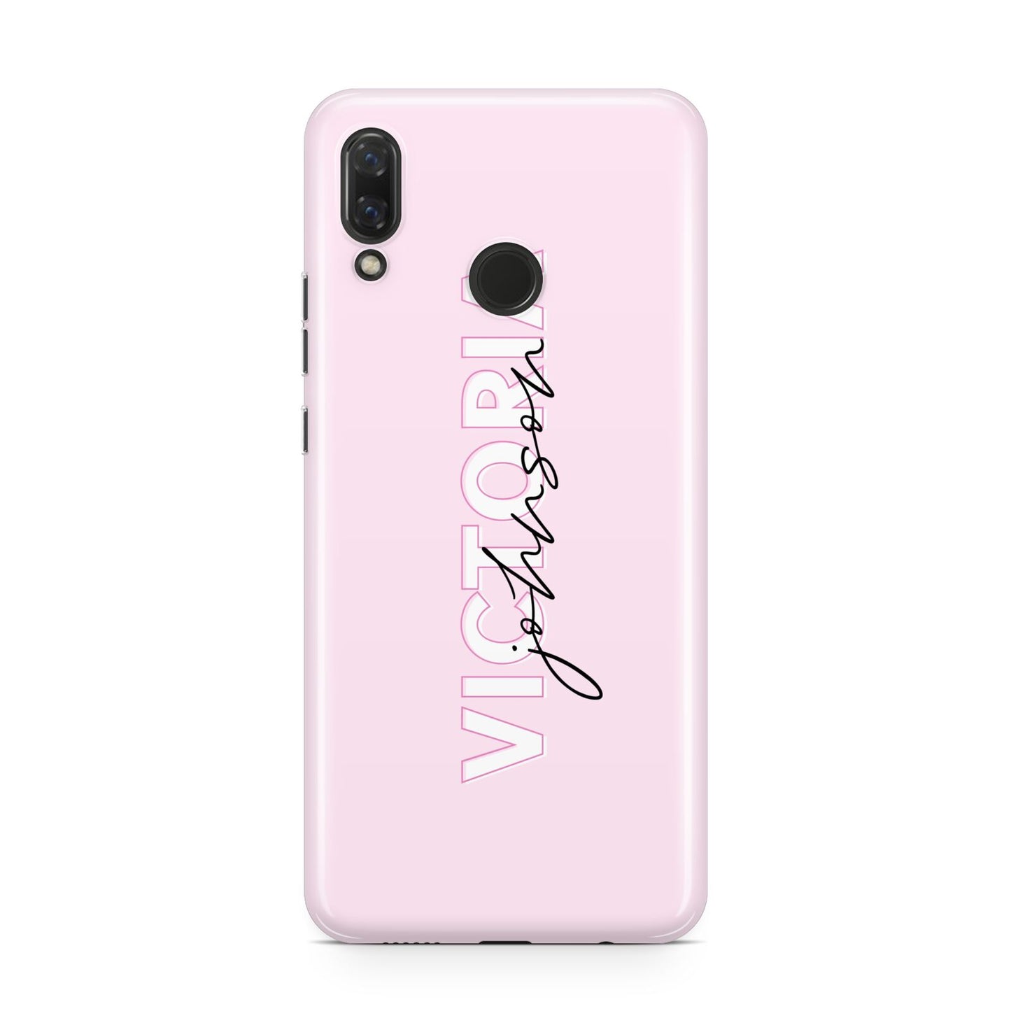 Personalised Pink Outline Name Huawei Nova 3 Phone Case