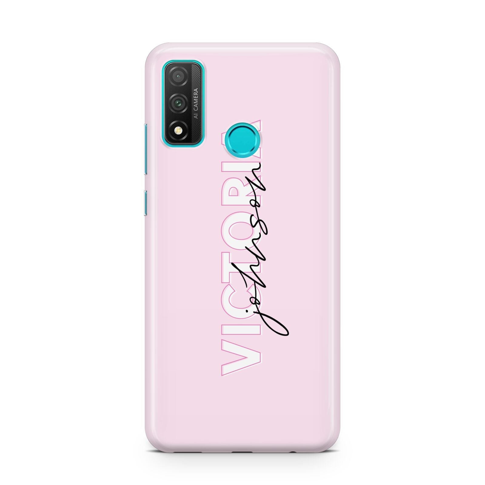 Personalised Pink Outline Name Huawei P Smart 2020