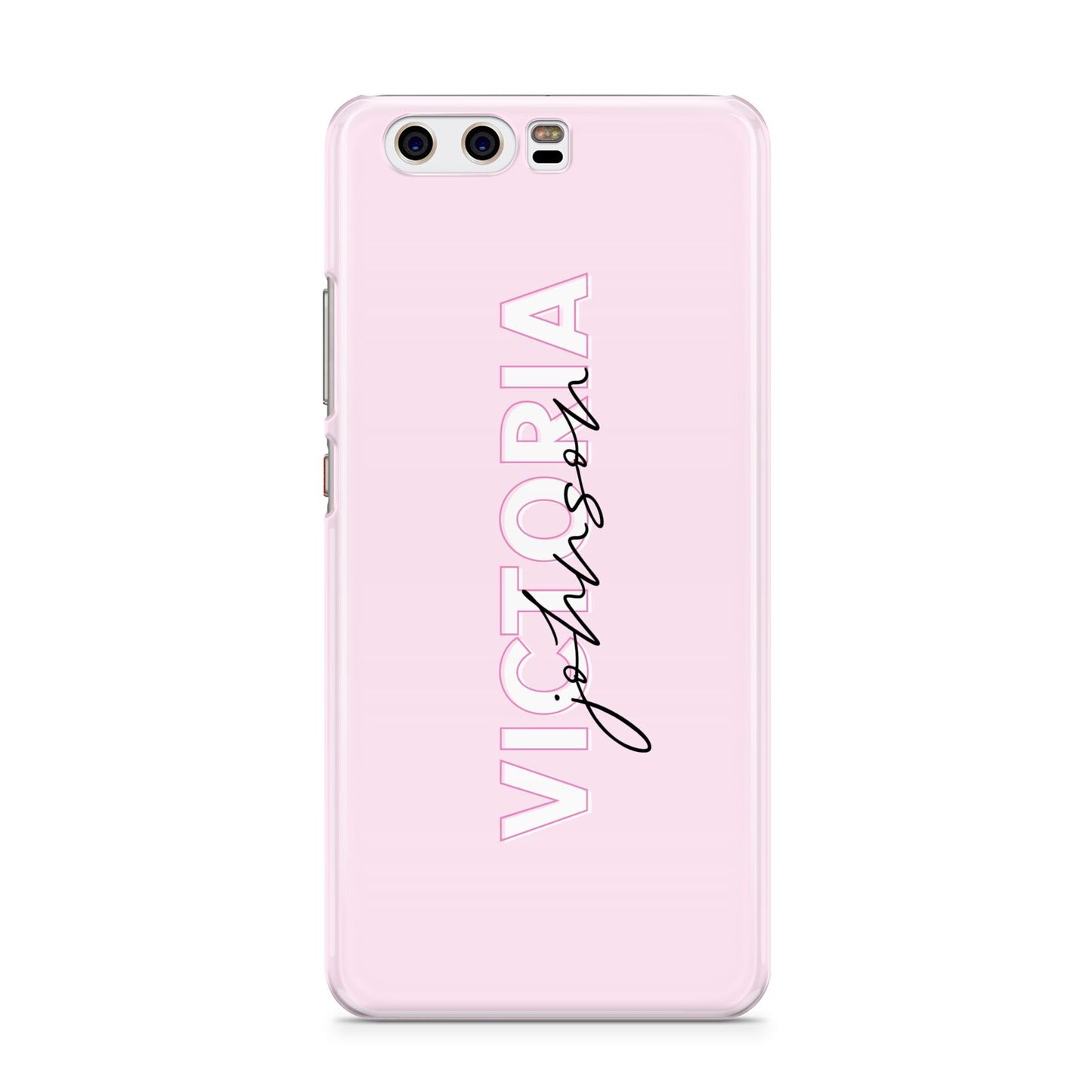 Personalised Pink Outline Name Huawei P10 Phone Case