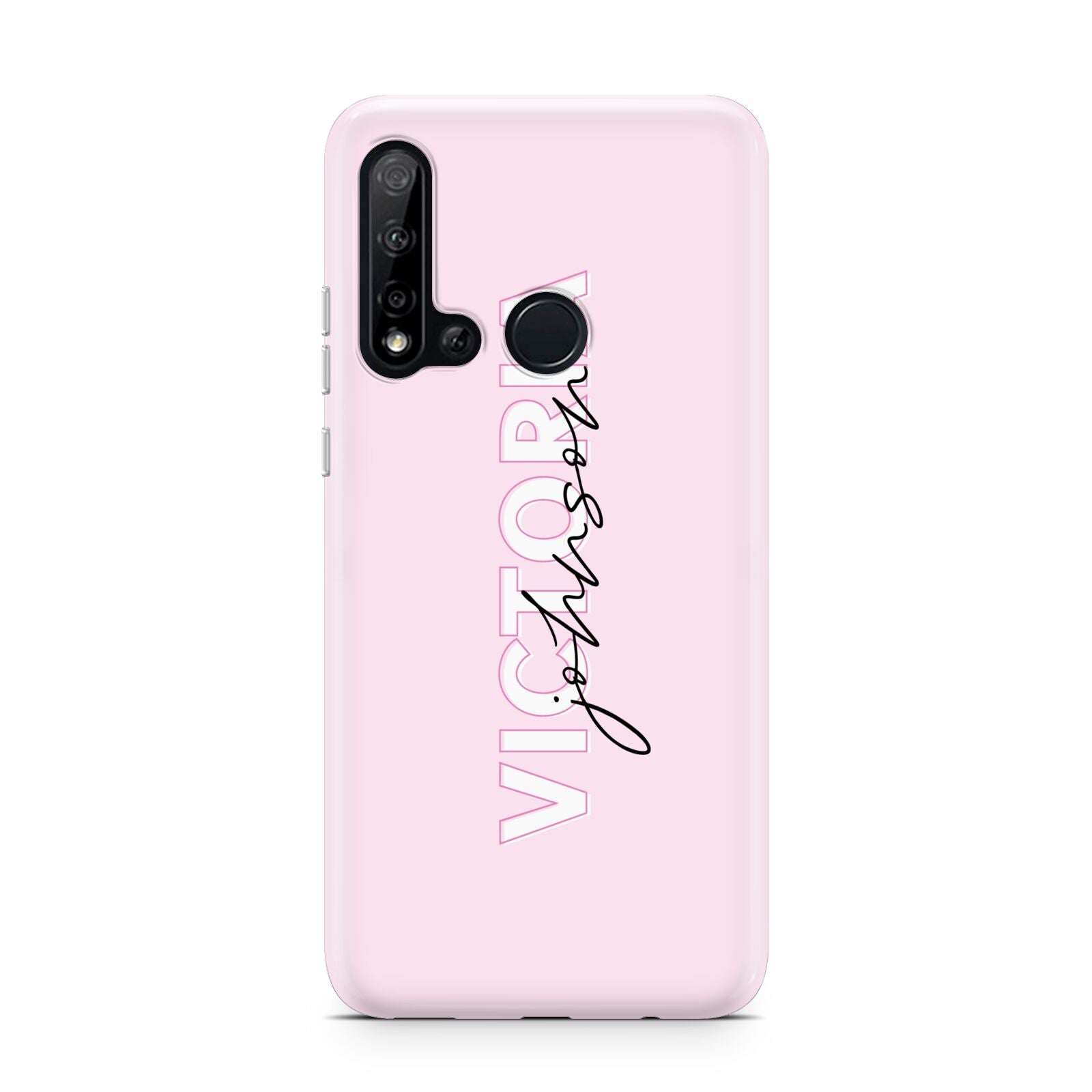 Personalised Pink Outline Name Huawei P20 Lite 5G Phone Case