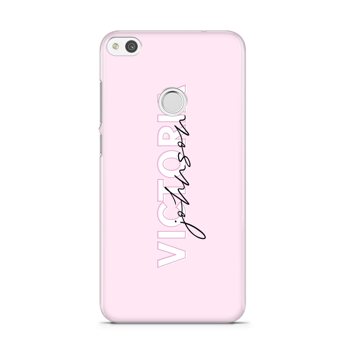 Personalised Pink Outline Name Huawei P8 Lite Case