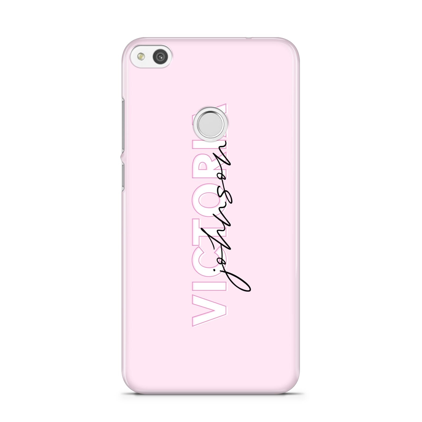 Personalised Pink Outline Name Huawei P8 Lite Case