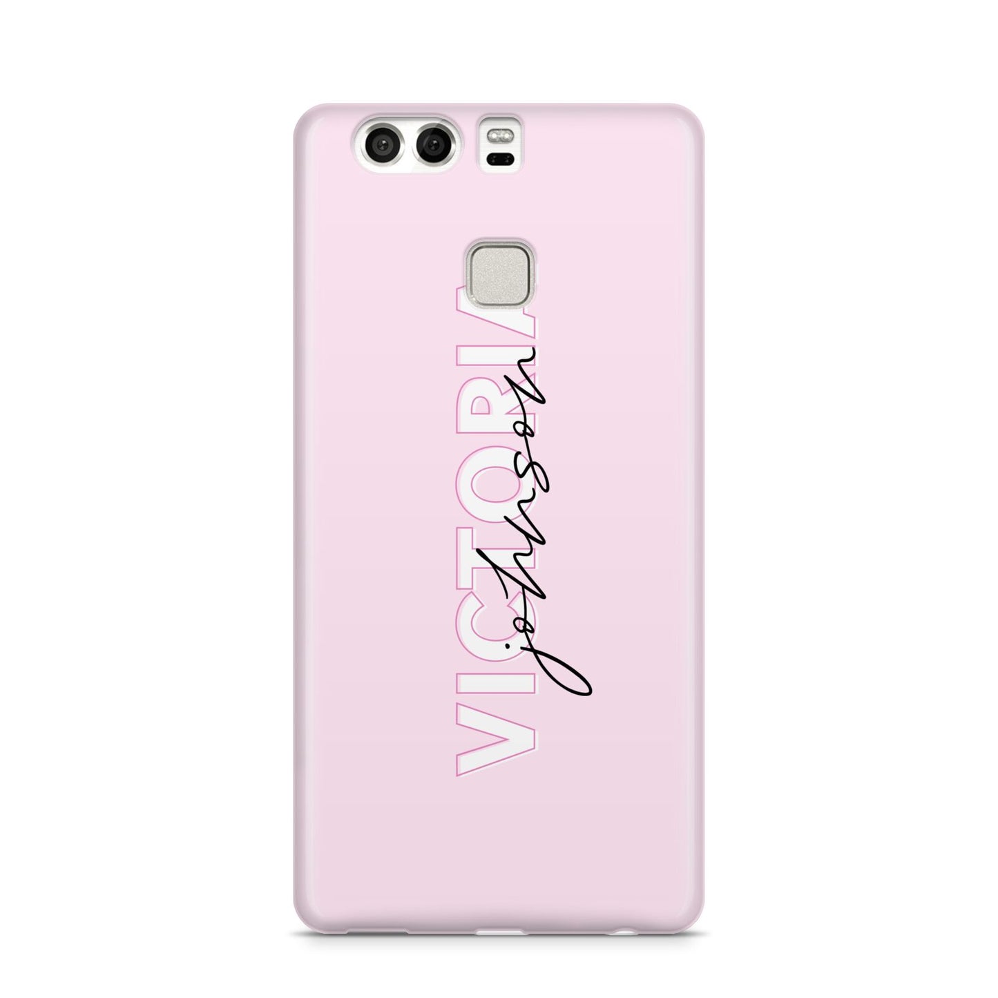 Personalised Pink Outline Name Huawei P9 Case