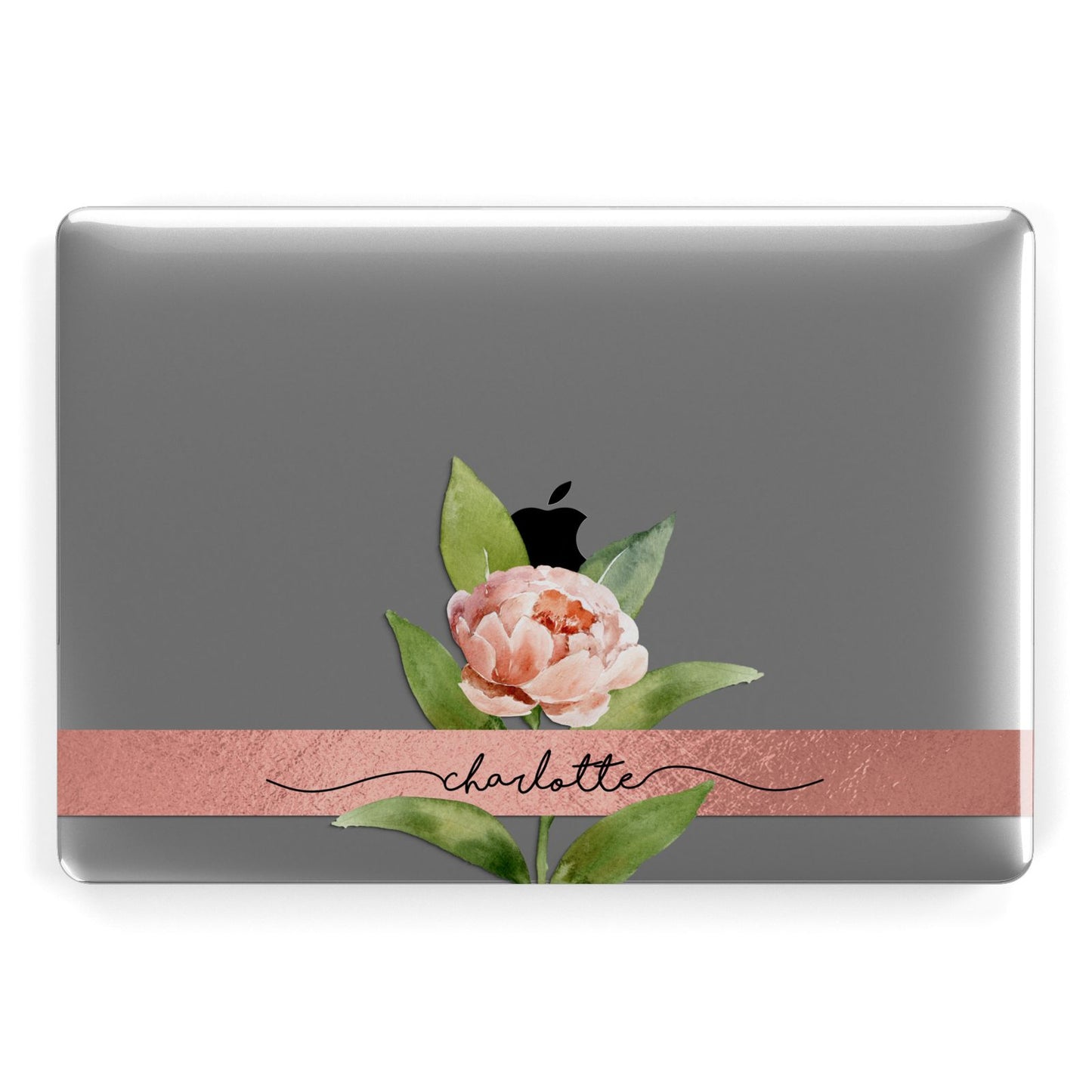 Personalised Pink Peony Apple MacBook Case