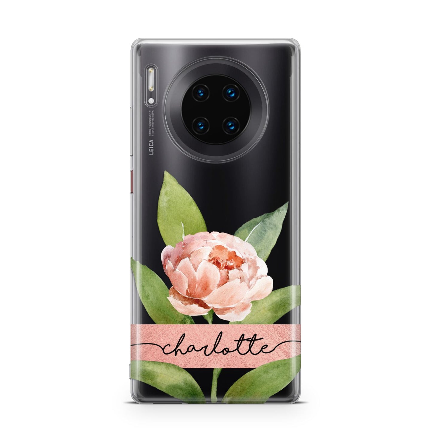 Personalised Pink Peony Huawei Mate 30 Pro Phone Case