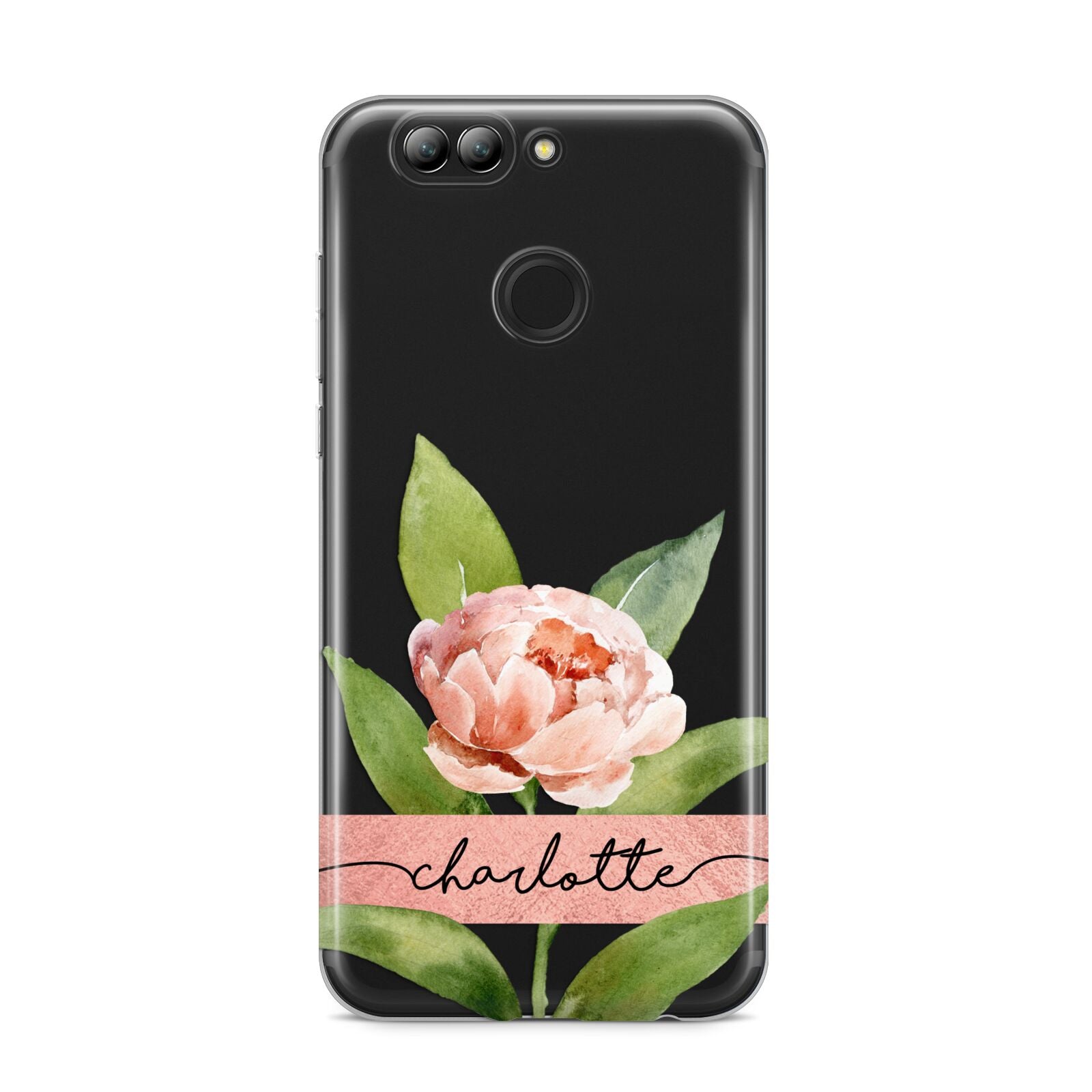 Personalised Pink Peony Huawei Nova 2s Phone Case