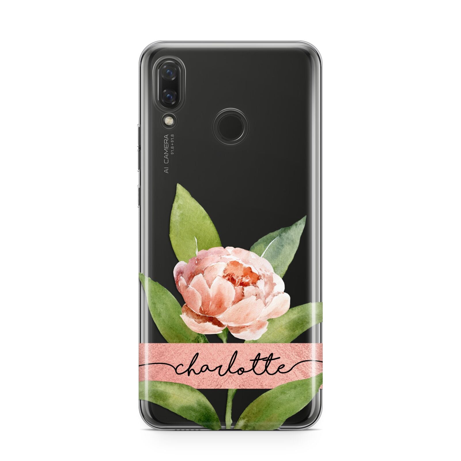 Personalised Pink Peony Huawei Nova 3 Phone Case