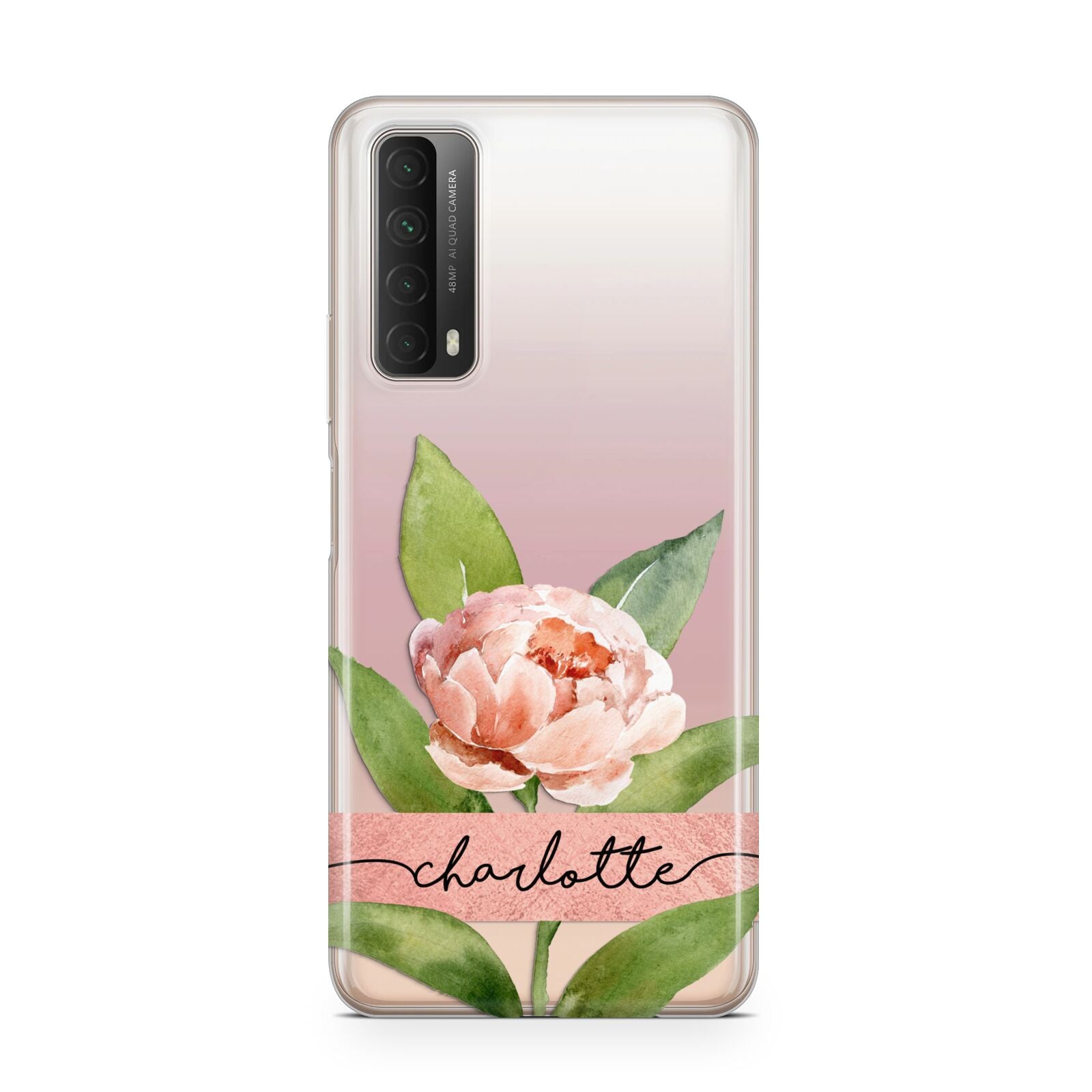 Personalised Pink Peony Huawei P Smart 2021