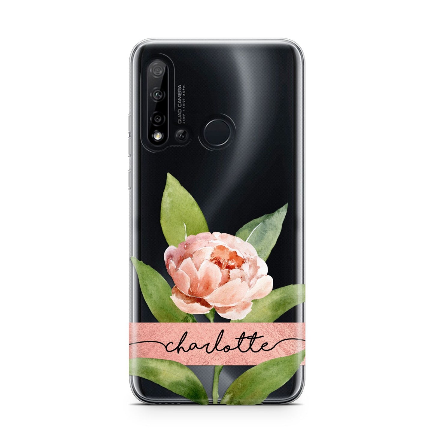 Personalised Pink Peony Huawei P20 Lite 5G Phone Case